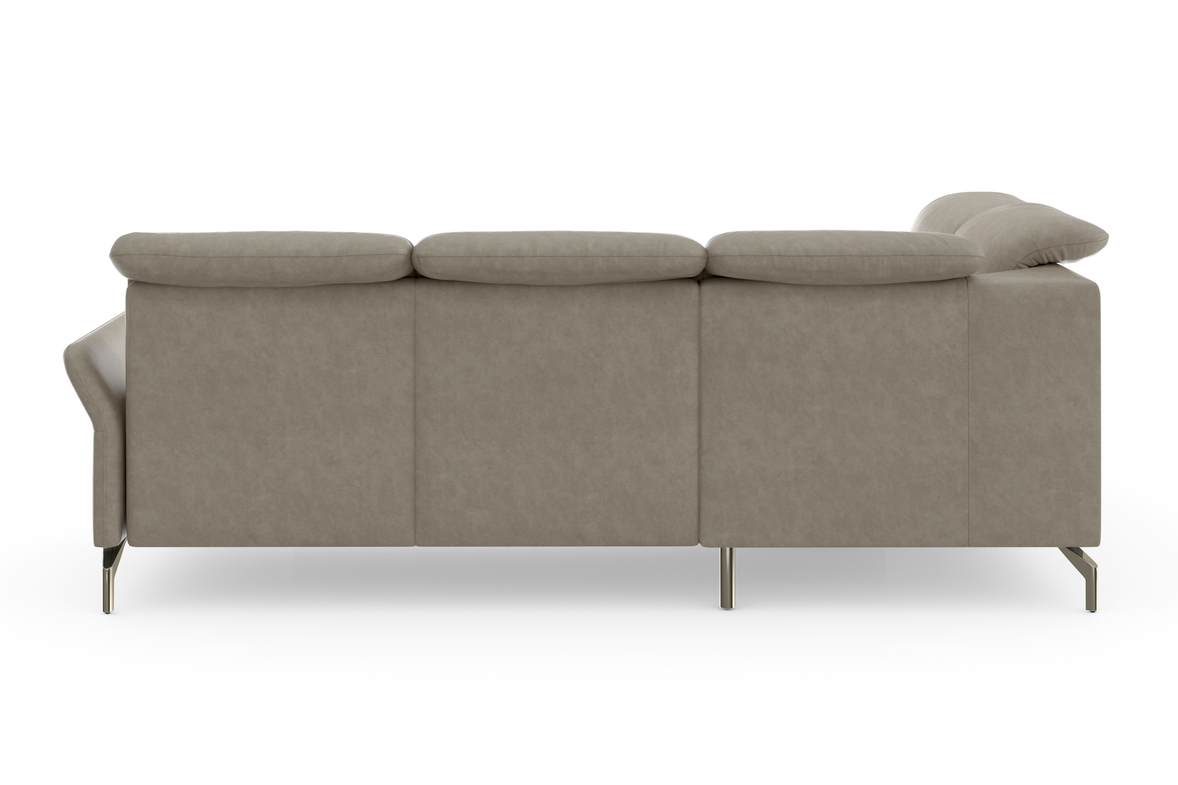 sit&more Ecksofa »Fashion L-Form«, wahlweise mit Kopfteilverstellung, Vorziehsitz, motorisch, Nickelfüsse