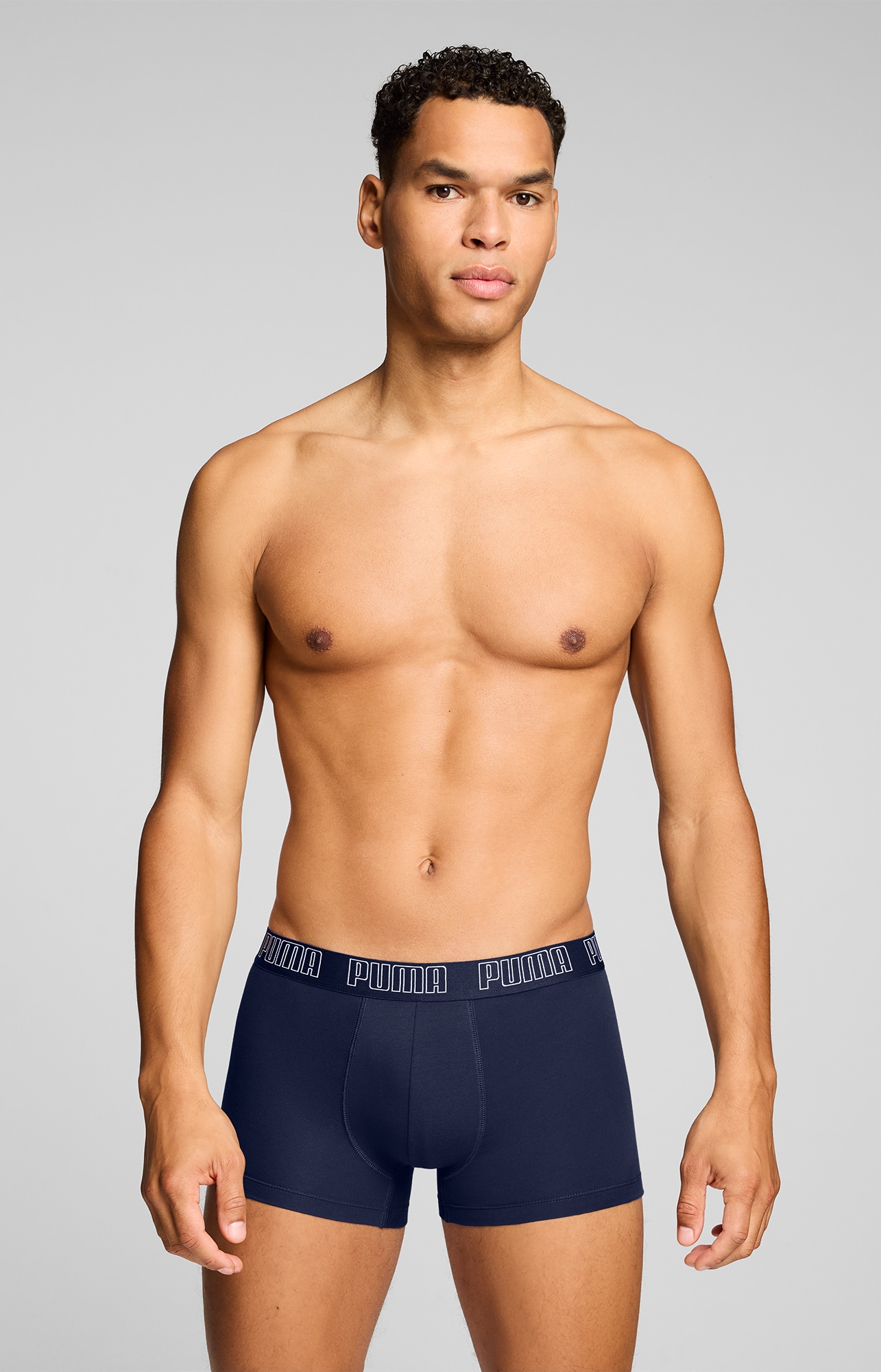 PUMA Tronc »PUMA MEN EVERYDAY TRUNKS 2P« Paquet,  avec ceinture tissée contrastée