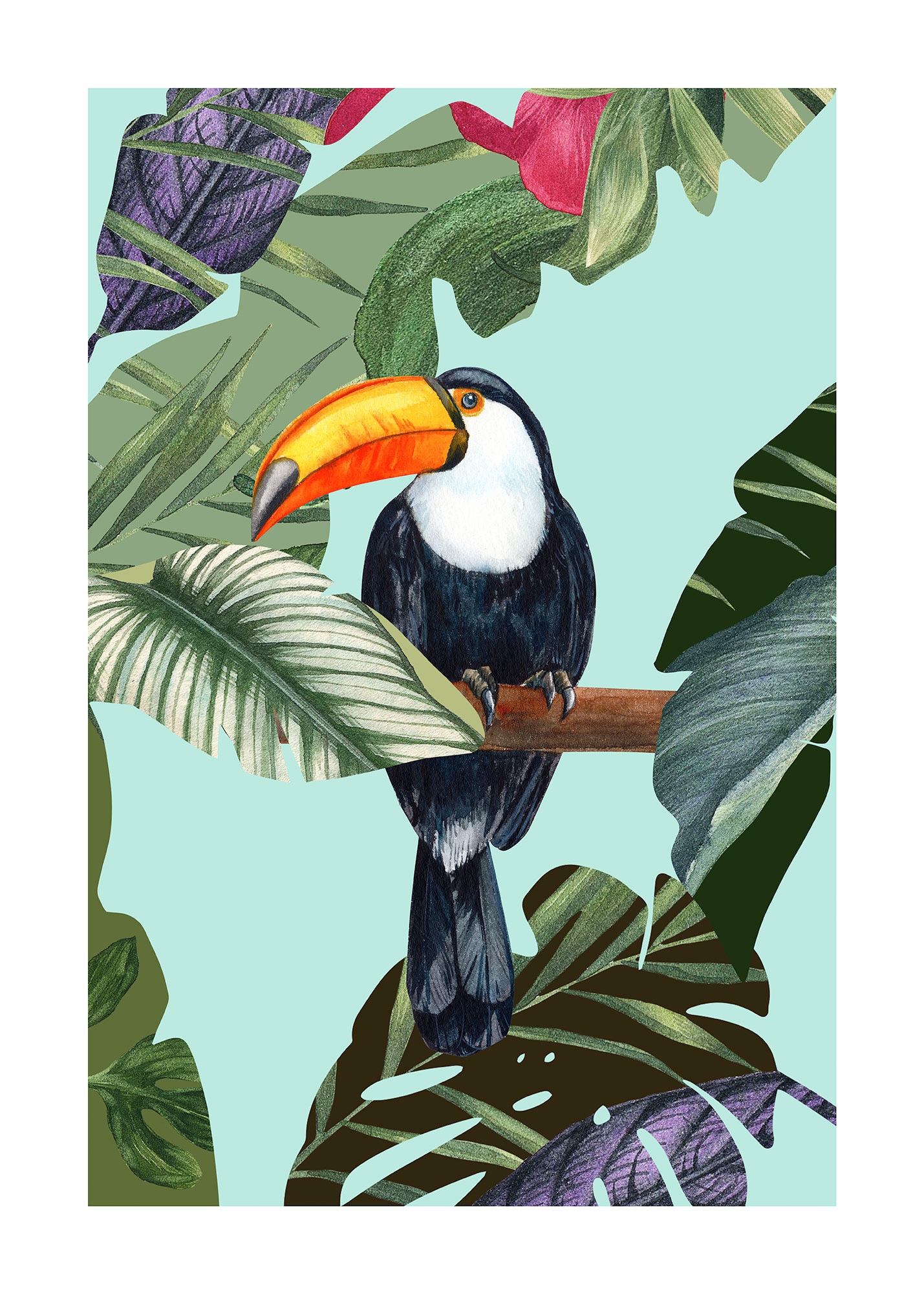Image of Komar Bild "Toco Toucan" Natur 1 Stk. tlg. Wandbild zur Dekoration - ohne Rahmen