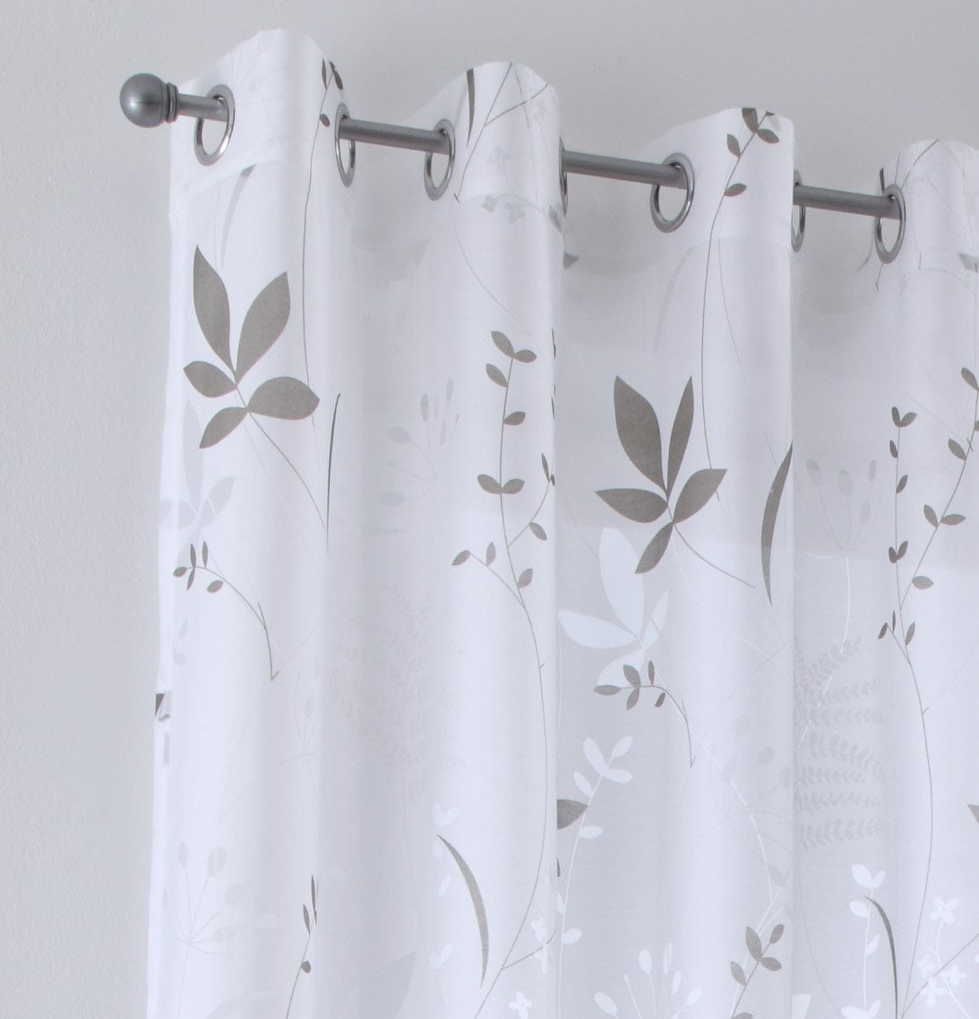 Kutti Vorhang »Dandelion«, (1 kaufen St.), günstig halbtransparent, Ausbrenner, Baumwolle-Polyester, Gardine bedruckt