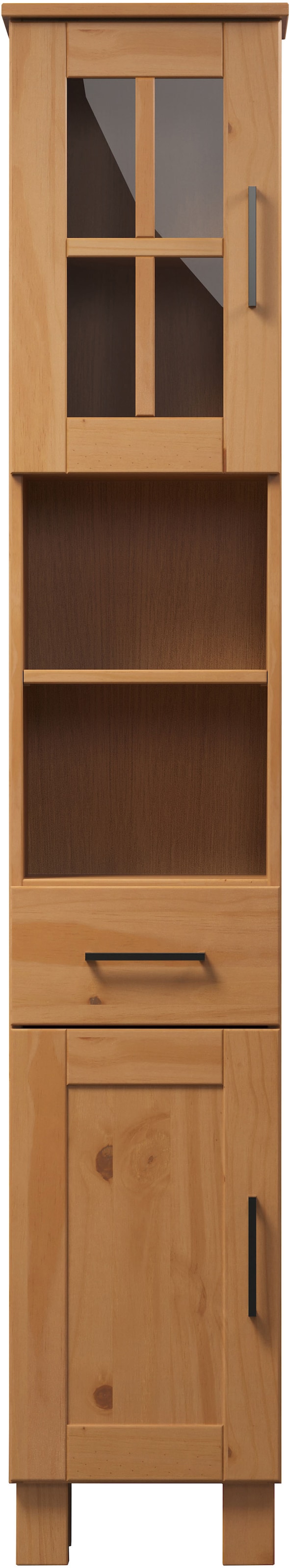 welltime Hochschrank »Ulea«, (1 St.), Badschrank aus Massivholz mit Schubkasten - Masse (B/T/H) 33/30/180 cm