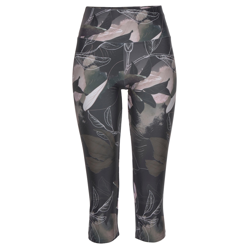 LASCANA ACTIVE Caprileggings »Tropical«, mit abstraktem Blumenprint, Loungewear