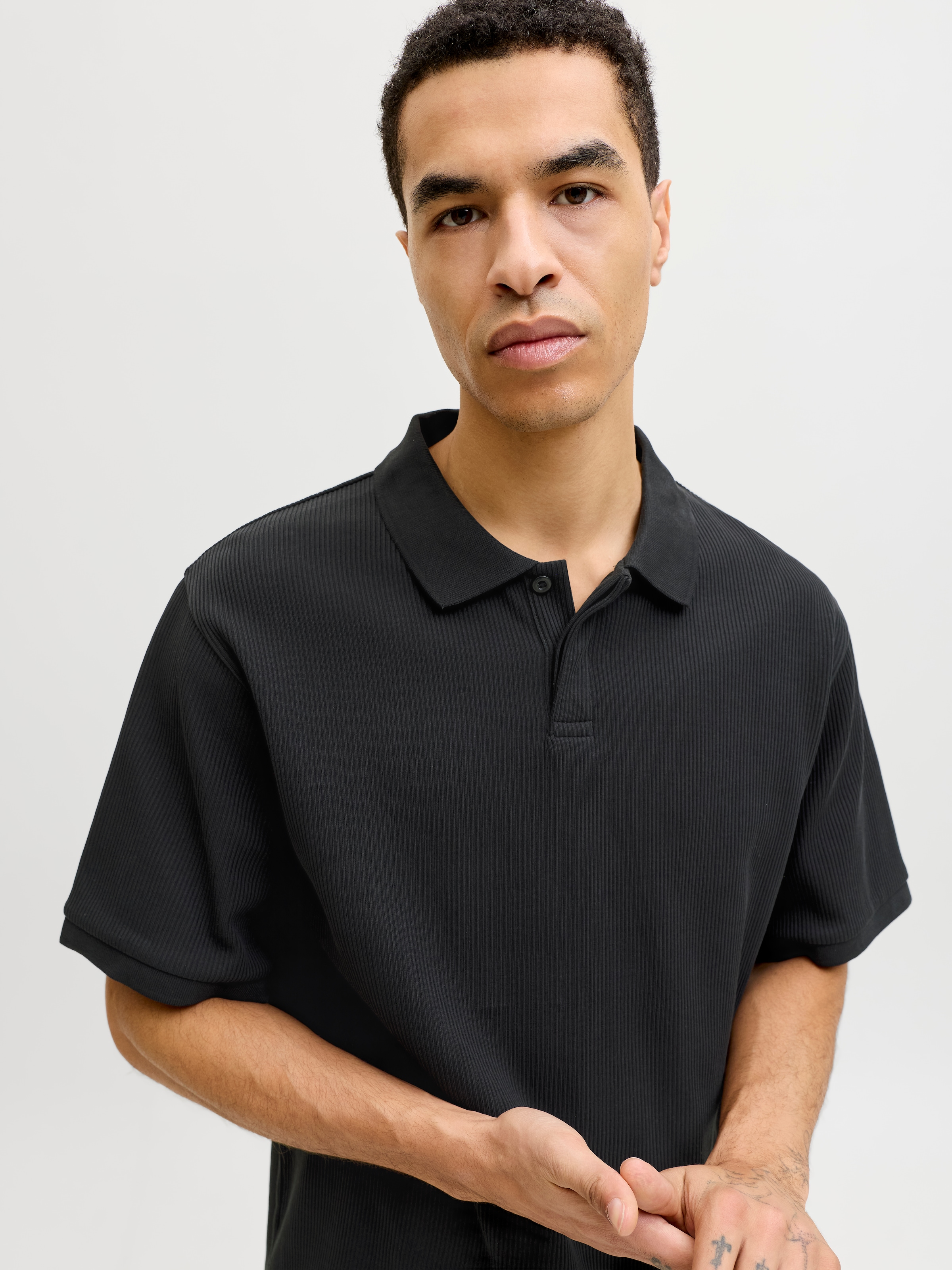 Jack & Jones Polo »JJEHARRISON STRUCTURE POLO SS LN« mit Polokragen