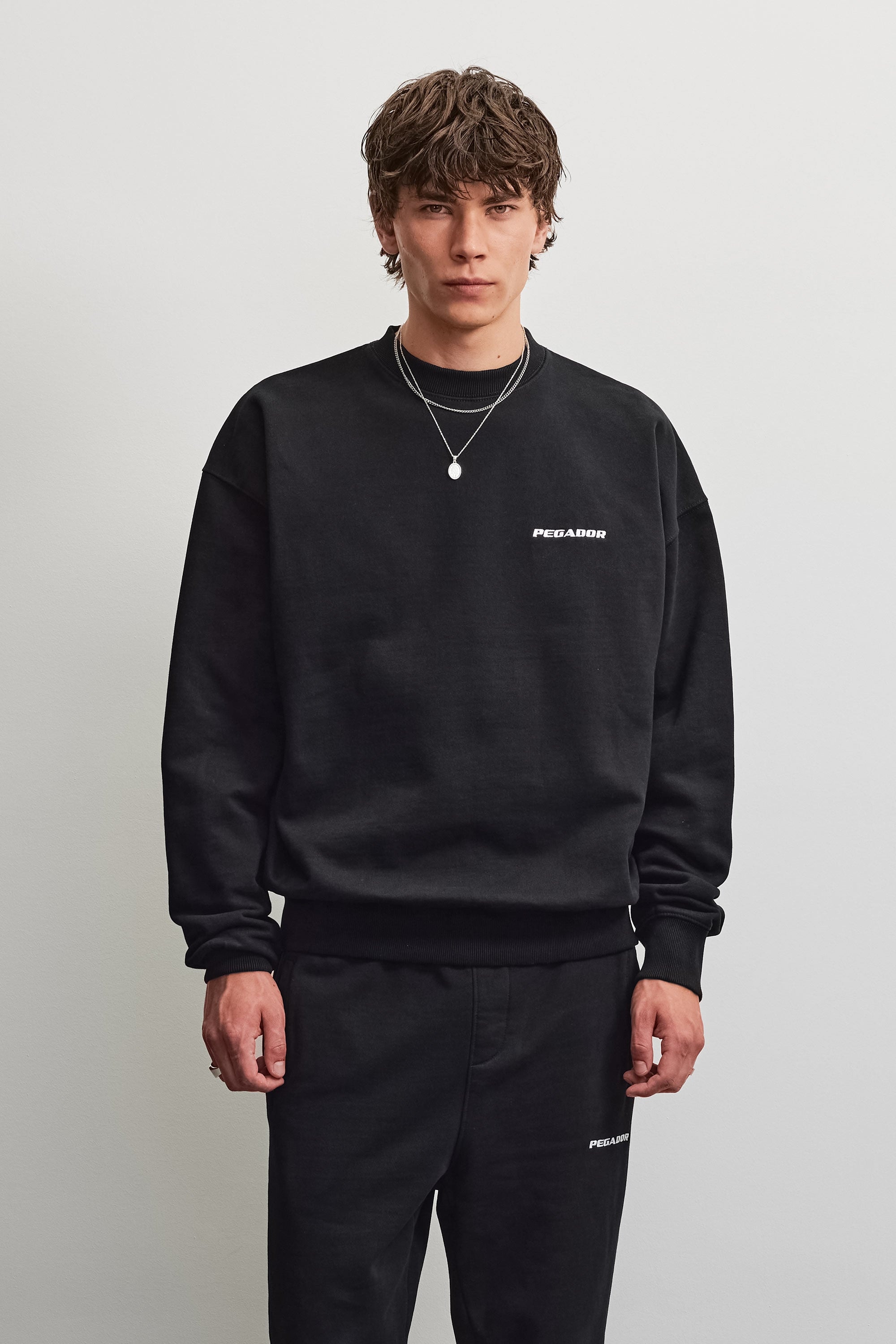 PEGADOR Sweat-shirt »Logo Oversized Sweater«, mélange de coton, oversize
