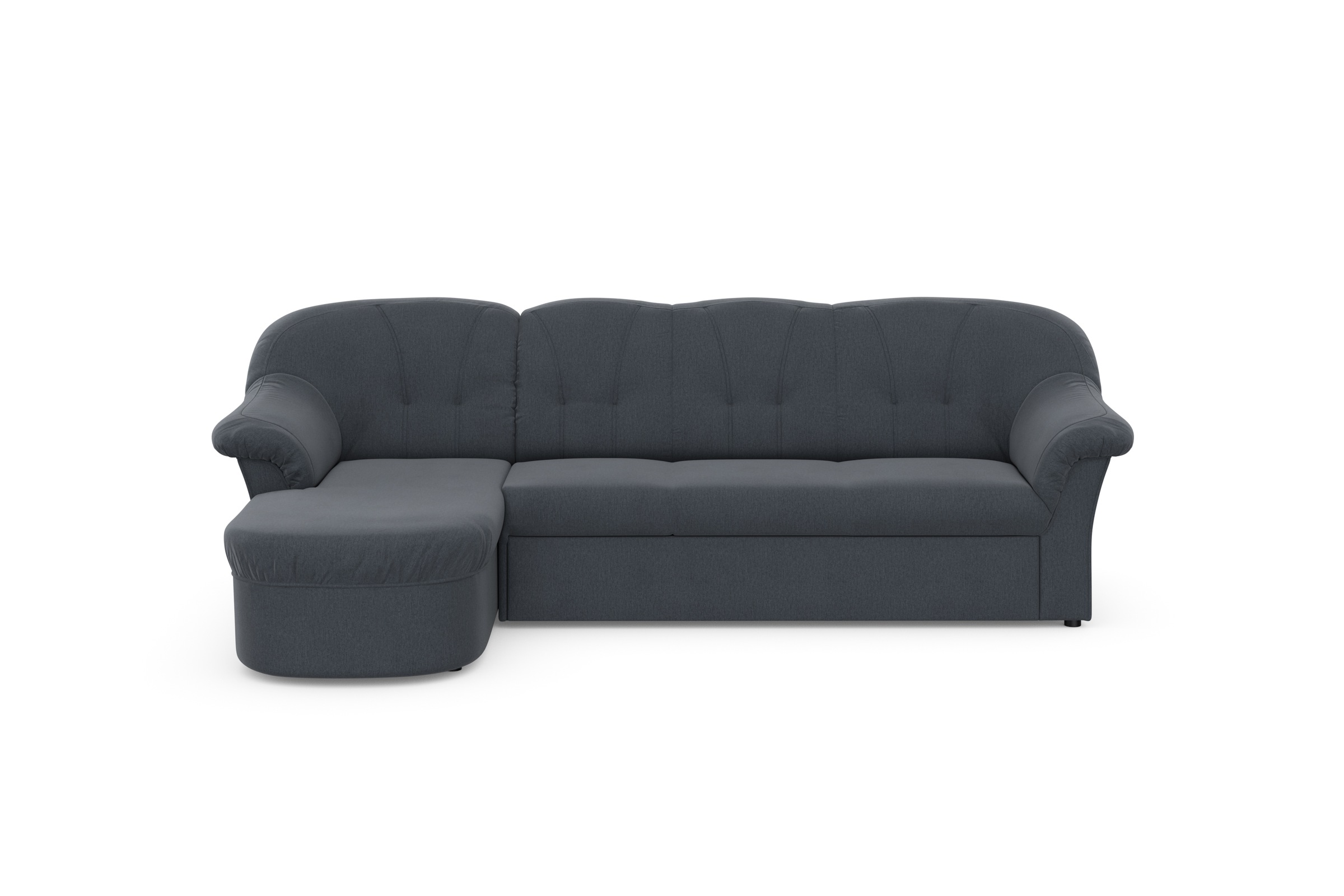 DOMO collection Ecksofa »Pegnitz, elegante Rückensteppung, kompakte Stellmasse 238/141cm, L-Form«, wahlweise mit Bettfunktion