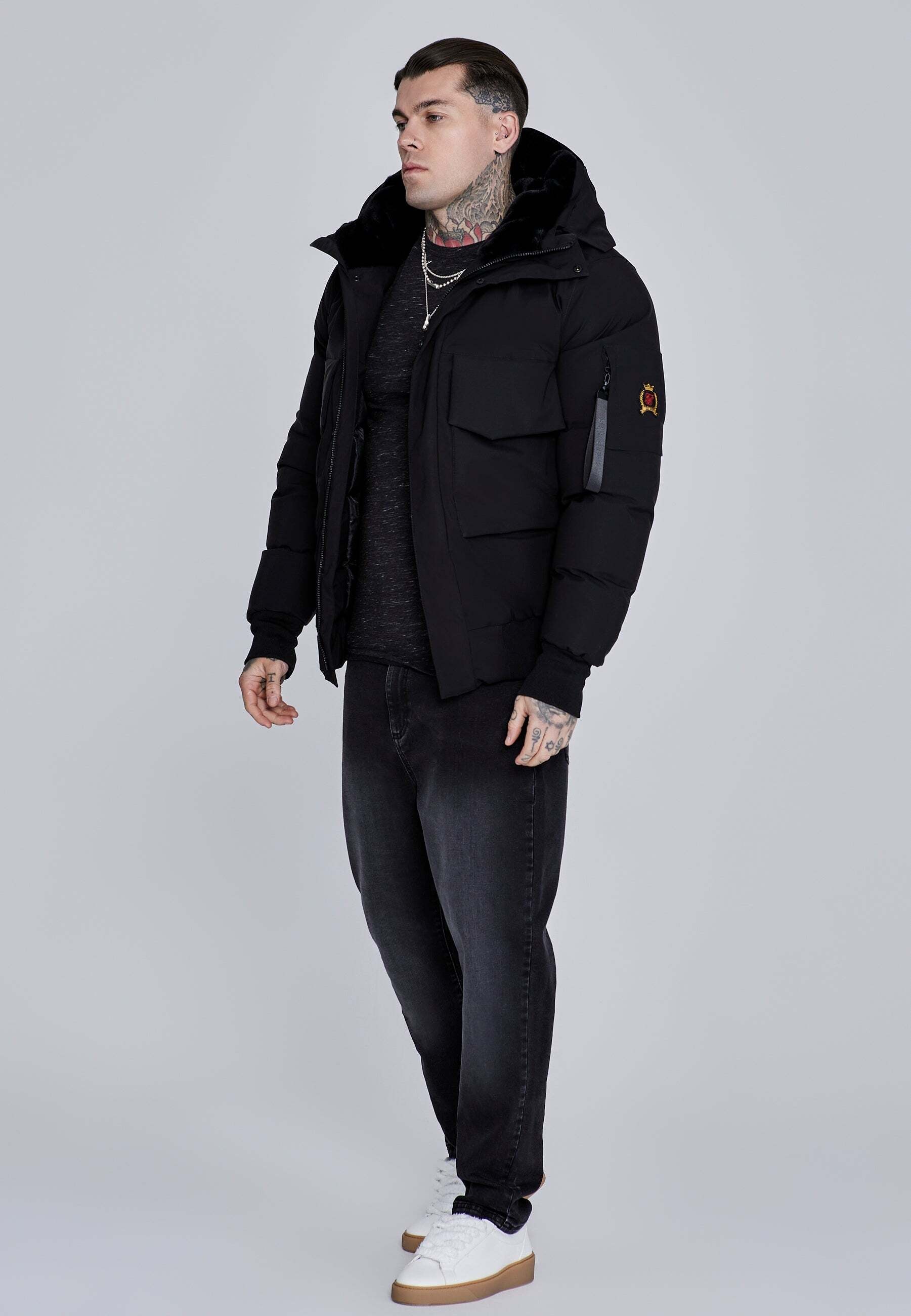 Siksilk Veste d'hiver »Siksilk Winterjacke Hooded Bomber Jacket«
