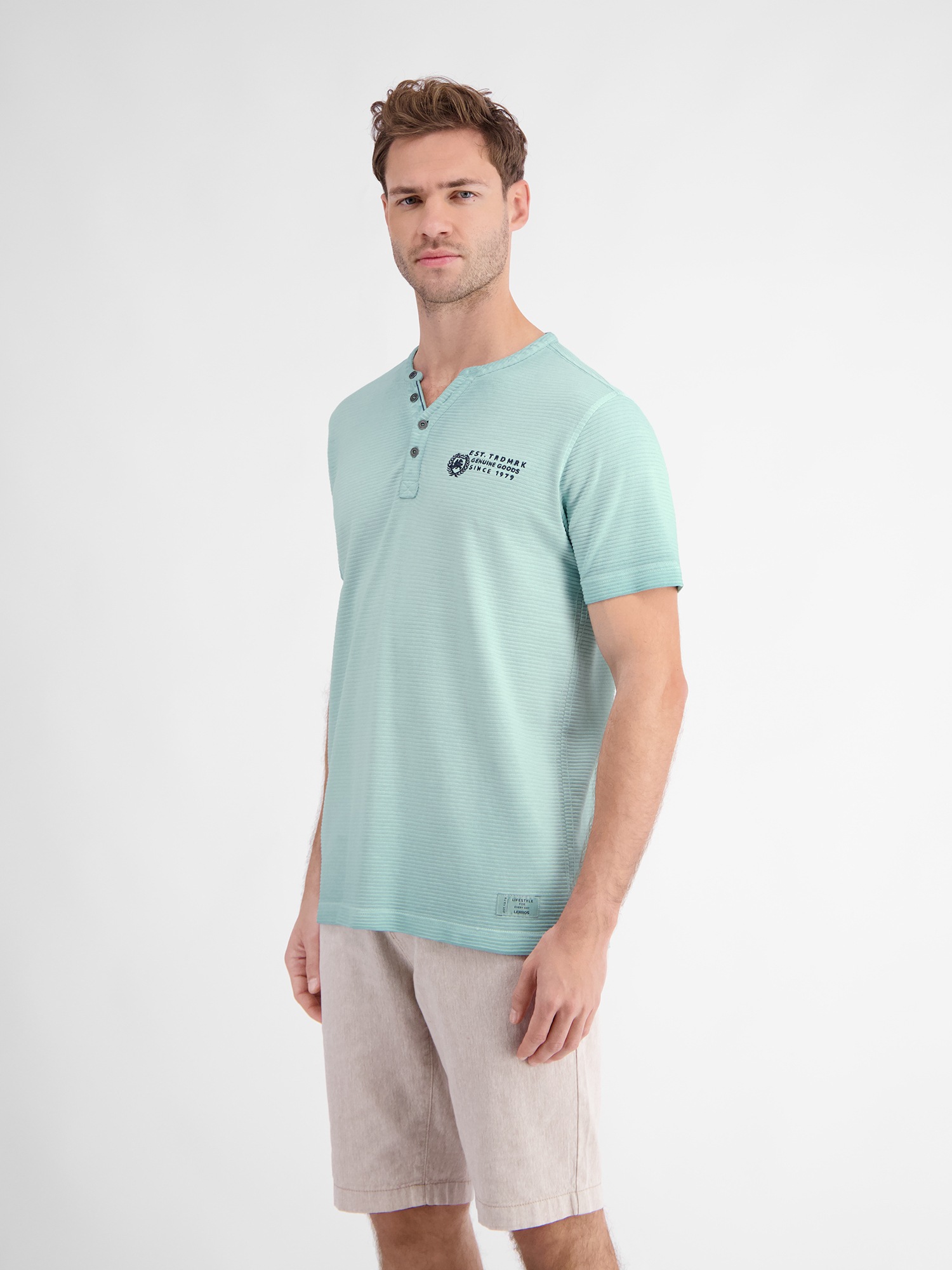 LERROS Henleyshirt »LERROS Serafino für Herren in sportlicher Optik«