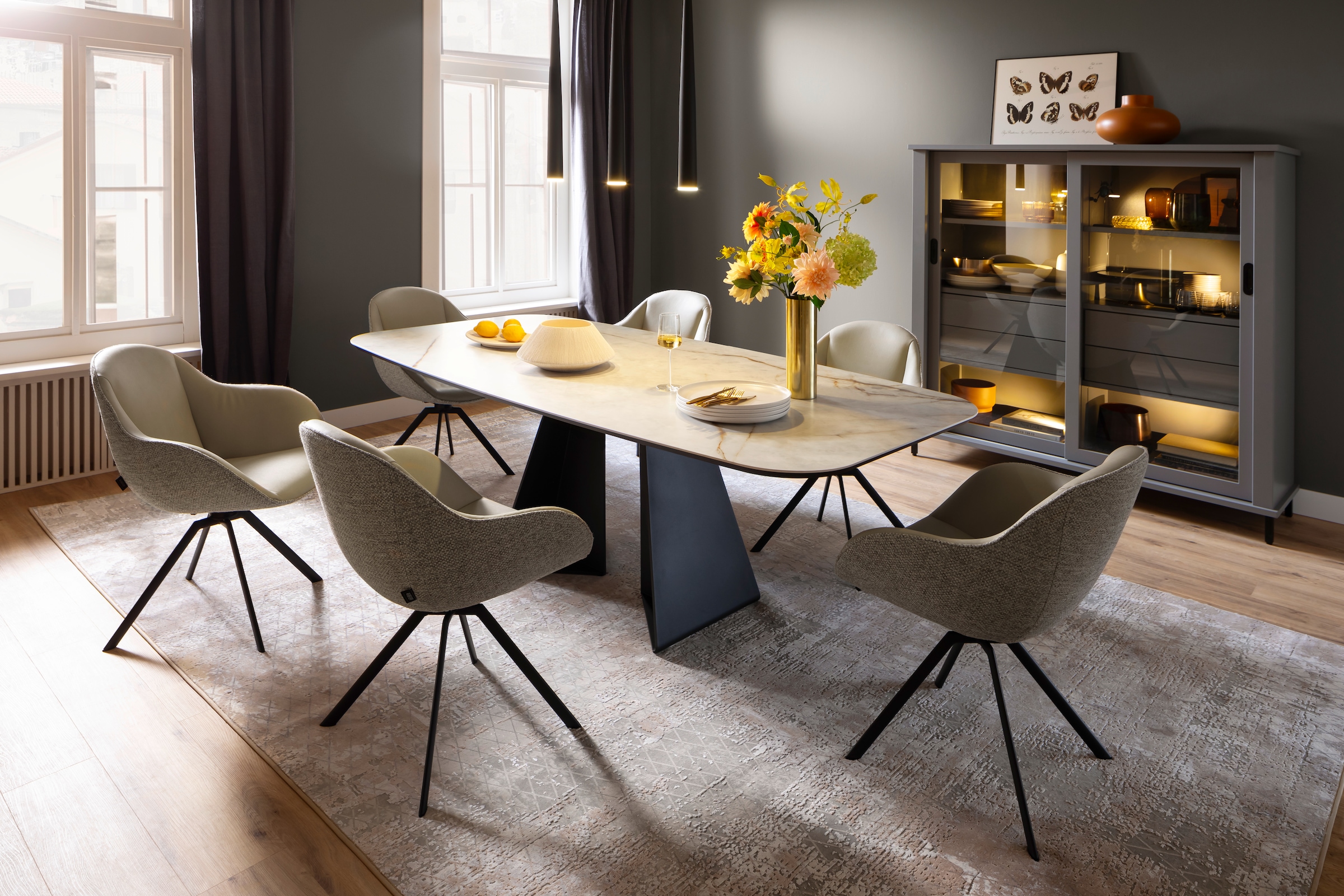 SCHÖNER WOHNEN-Kollektion Tapis »Vision 211« Rectangulaire 7 mm Höhe Viskoseteppich mit Glanz, Wohnzimmer