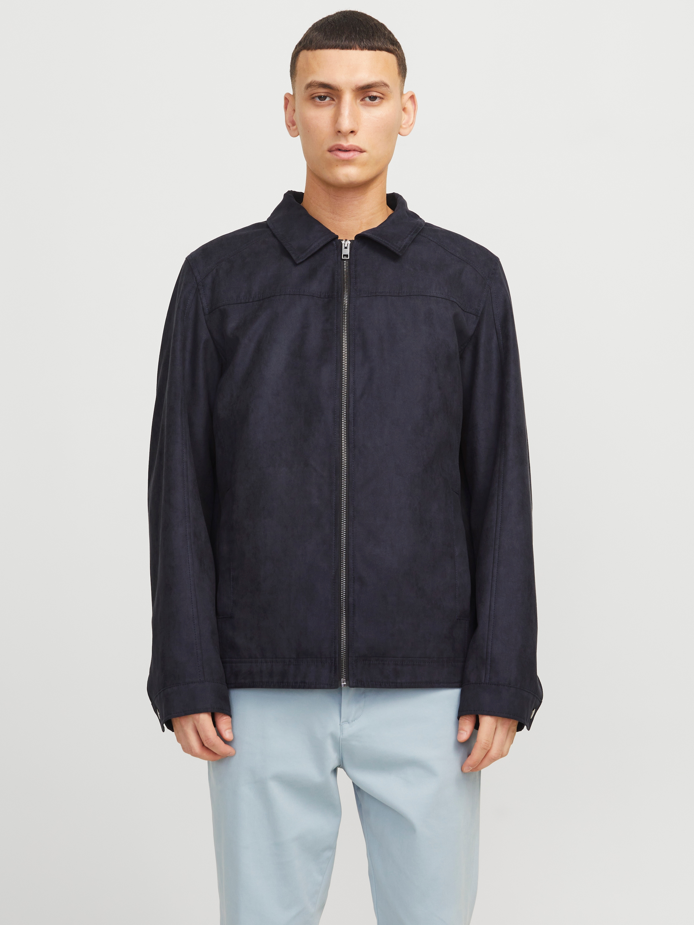 Image of Jack & Jones Hemdjacke "JJEDYLAN SHACKET NOOS" ohne Kapuze mit Fly-Away Kragen