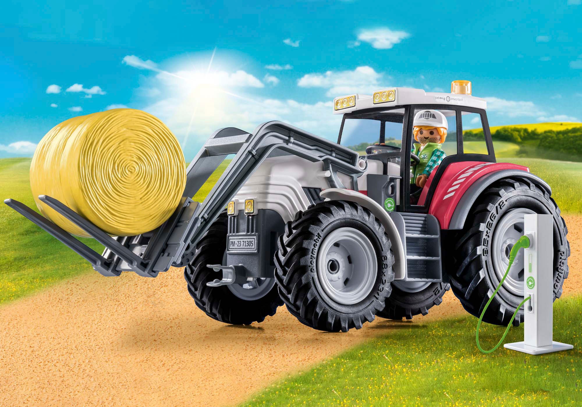 Playmobil® Konstruktions-Spielset »Grosser Traktor (71305), Country«, (31 St.), teilweise aus recyceltem Material; Made in Germany