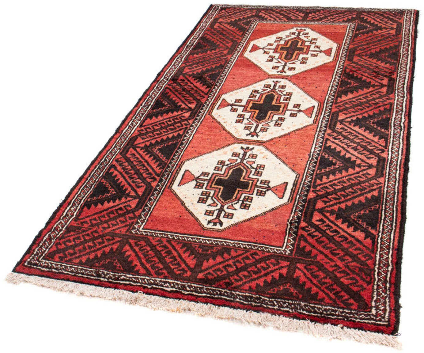 Image of morgenland Hochflor-Läufer »Belutsch Medaillon Rosso 189 x 101 cm«, rechteckig, 0,8 mm Höhe, Handgeknüpft bei Ackermann Versand Schweiz