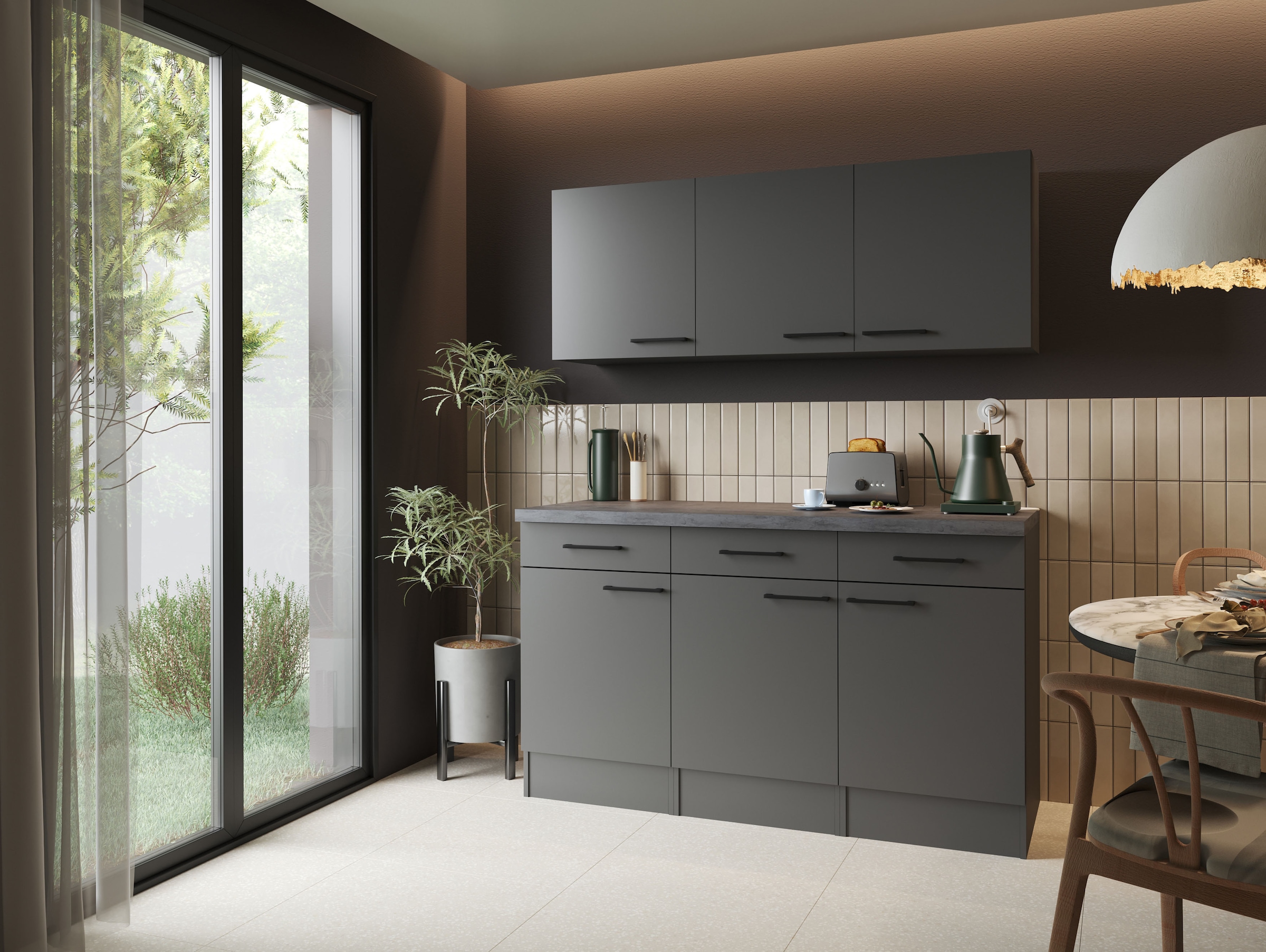 RESPEKTA Buffet »Oliver« démonté, avec fonction Soft Close, incl. armoires hautes, largeur 150 cm