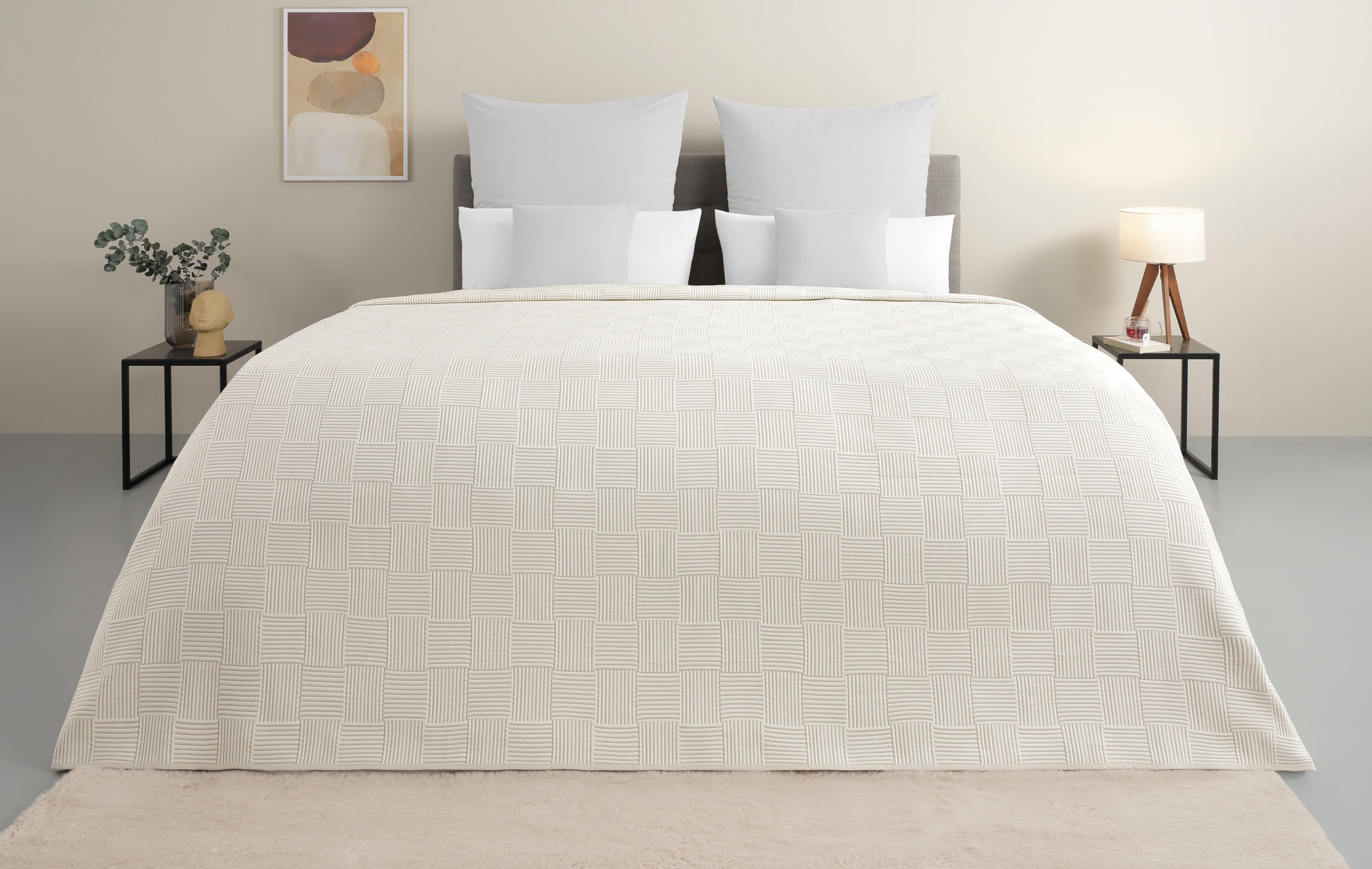 Image of GOODproduct Tagesdecke "Luisa" mit grafischem Muster, ab Grösse 140x210 cm