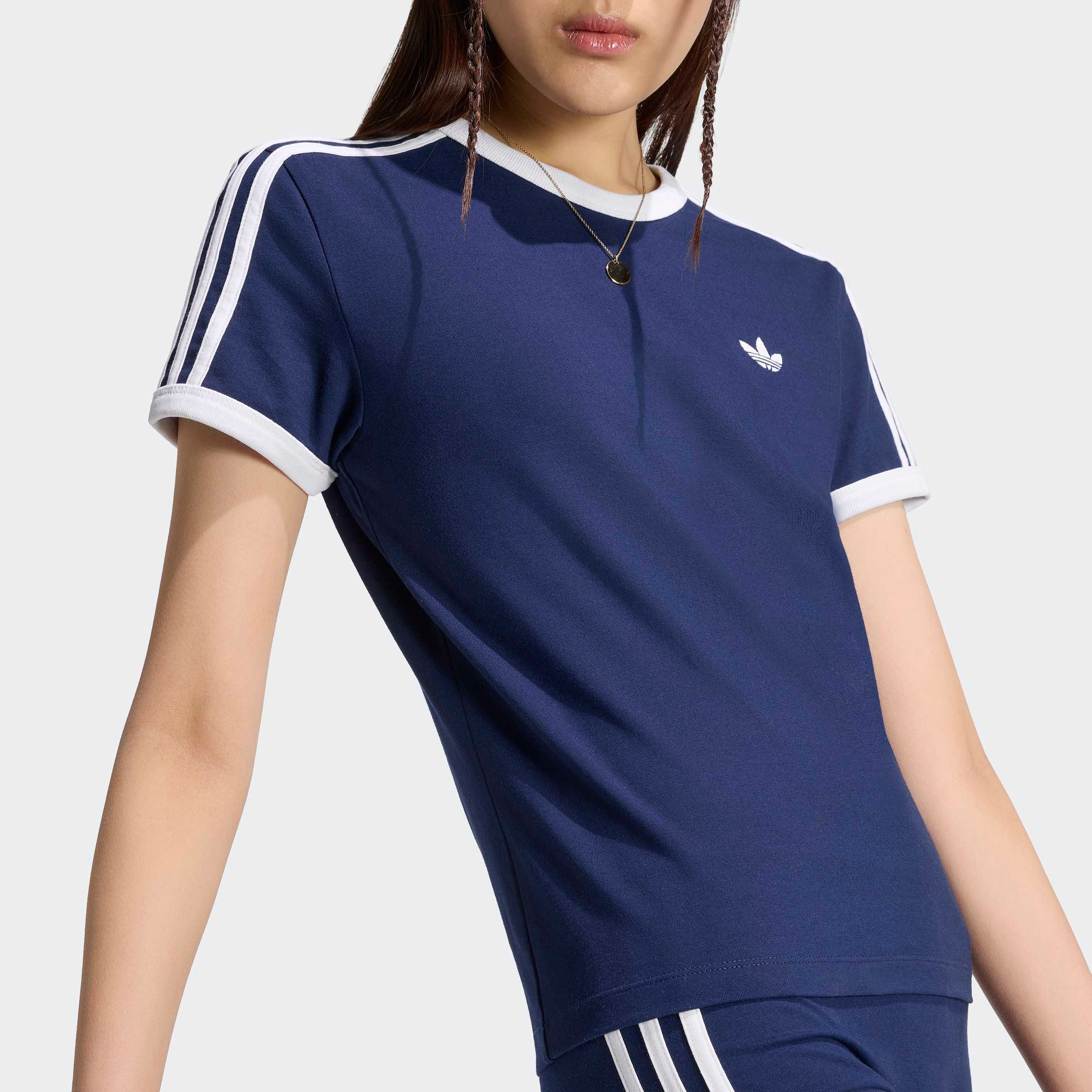 adidas Originals T-Shirt »3-STREIFEN, SCHMAL GESCHNITTEN« sanft anliegende Passform, ohne Verschluss, für sportlichen Look