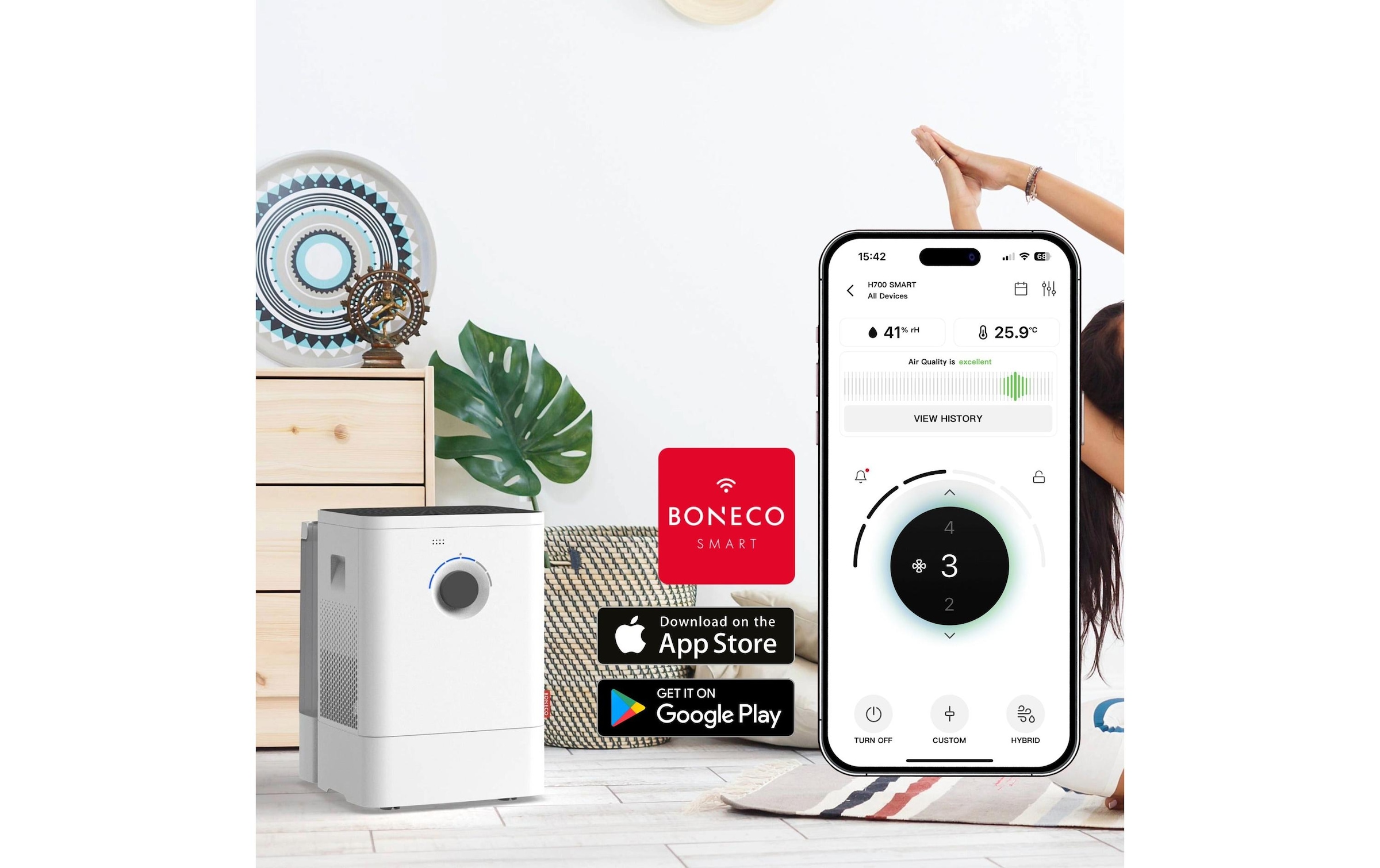 Boneco Luftbefeuchter »W400 SMART 60 m²« 12 l Wassertank