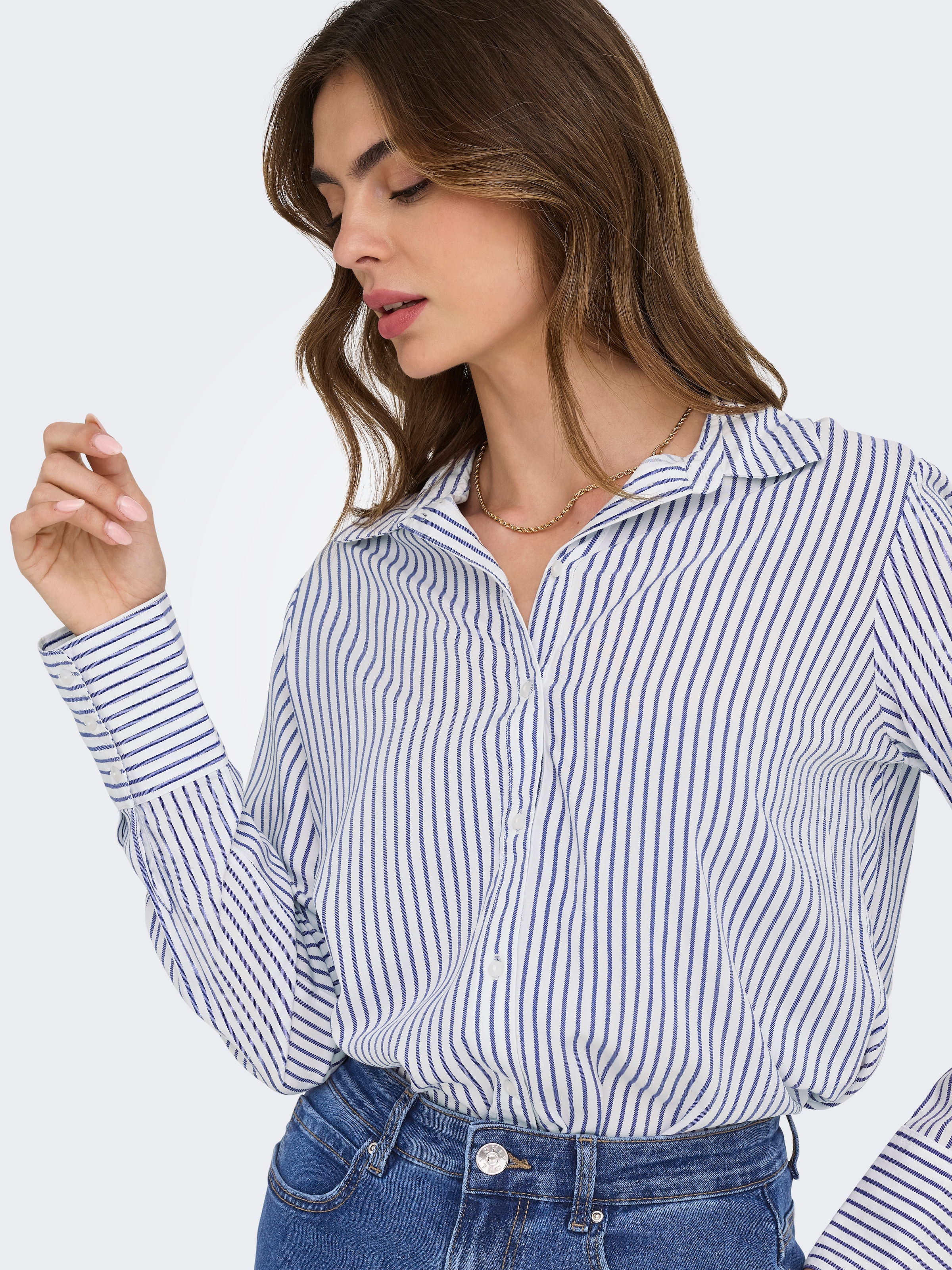 ONLY Hemdbluse »ONLBERIT LIFE L/S SHIRT WVN«