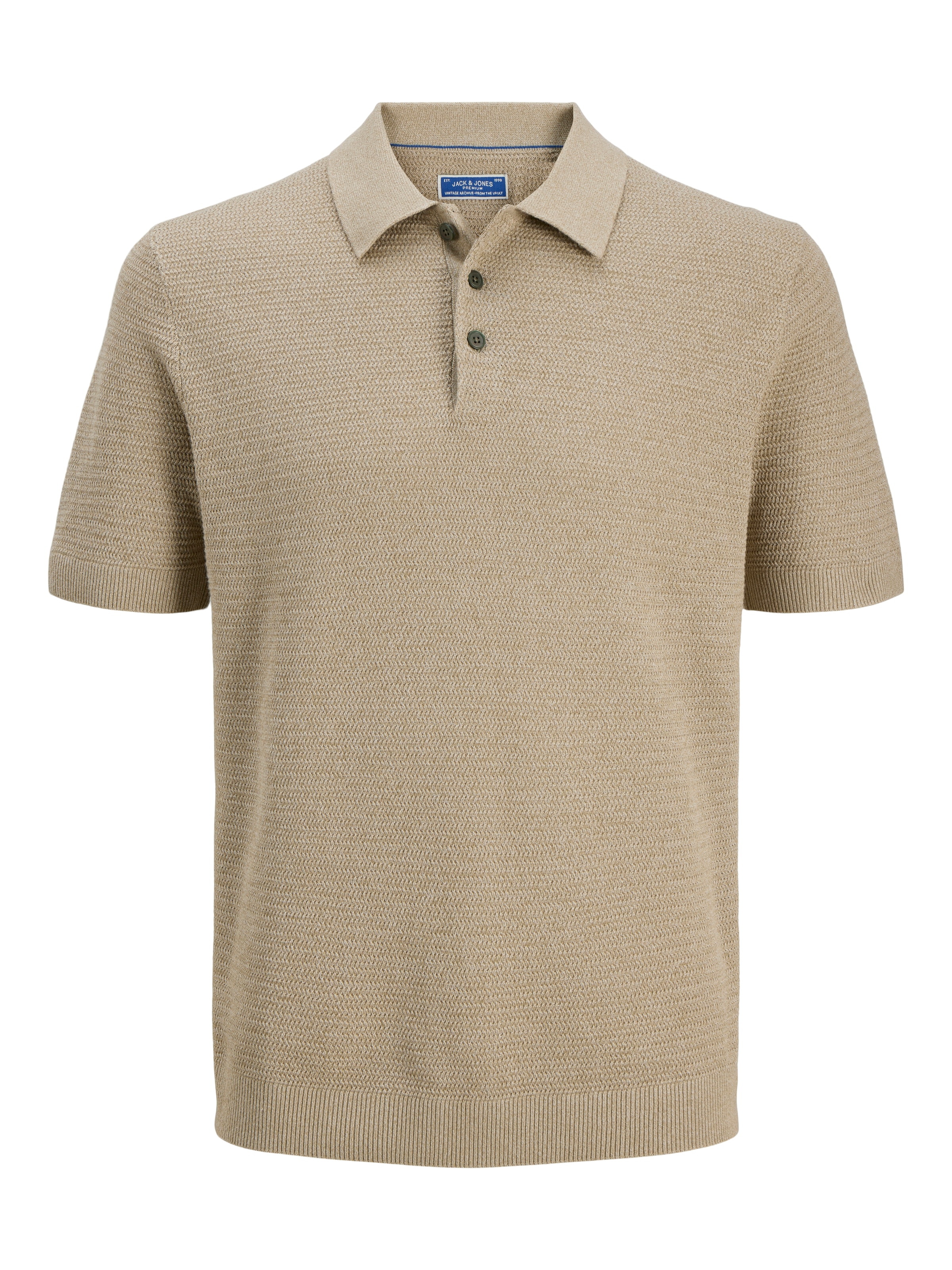 Jack & Jones Pull à col polo »JPRBLURILEY KNIT POLO SS SN« Baumwolle, regular fit