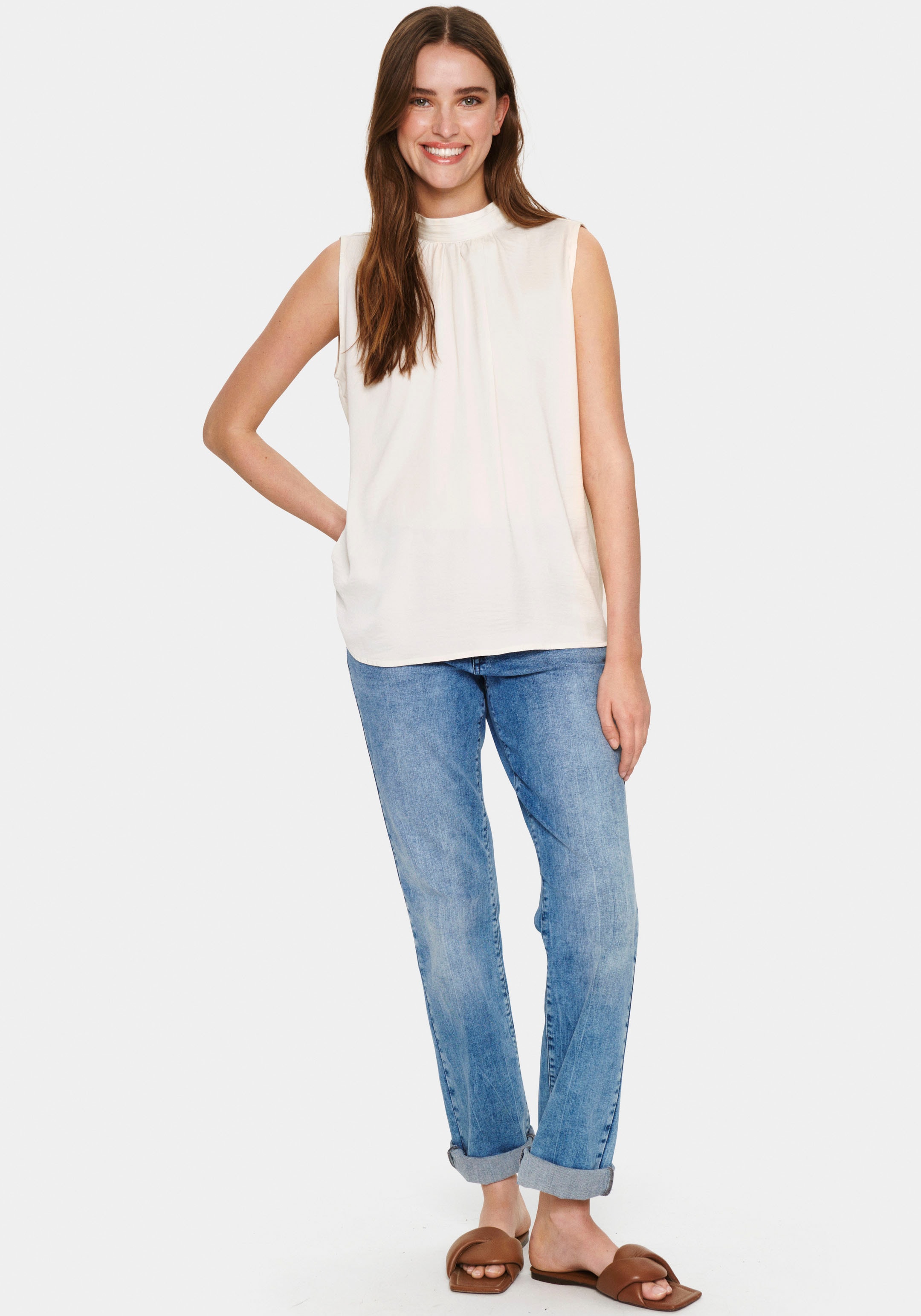 Saint Tropez Blusentop »AileenSZ Top«, aus Satin