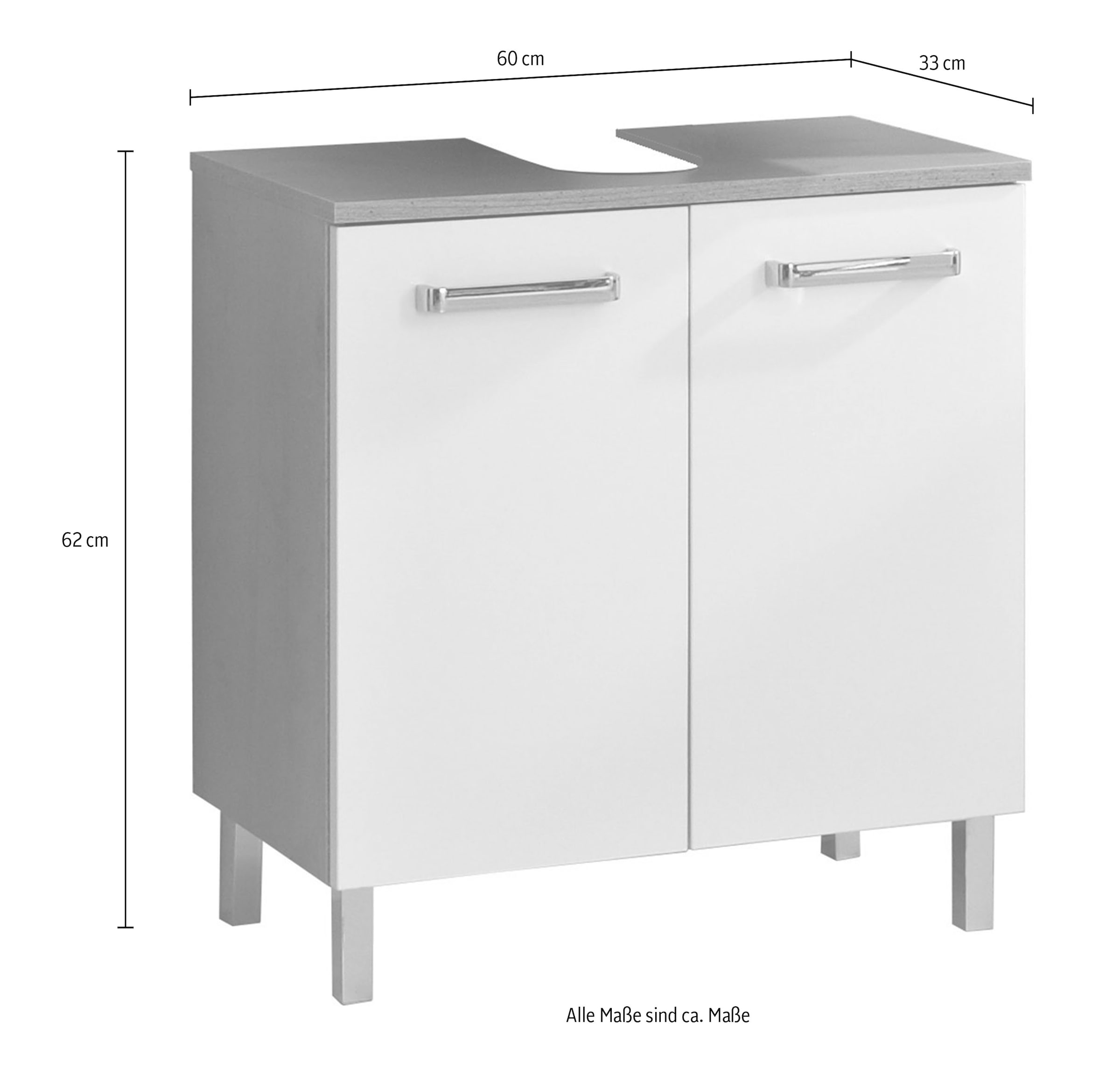 Saphir Armoire sous lavabo »mit Siphonausschnitt«