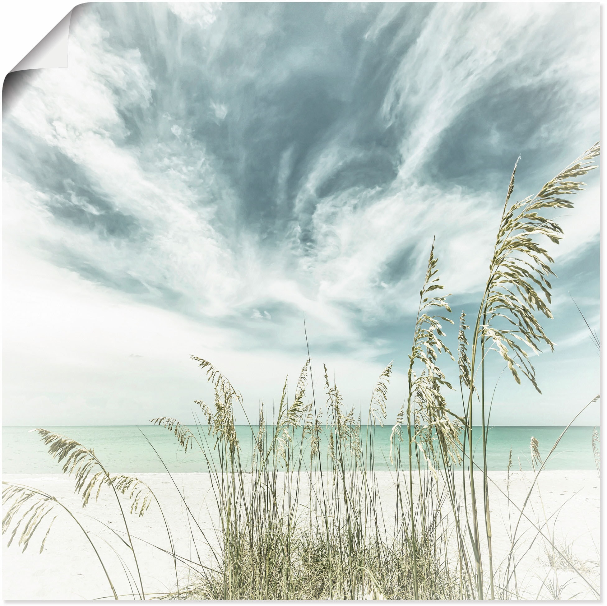 Image of Artland Wandbild "Allein am Strand" Strandbilder 1 Stk. tlg. als Leinwandbild, Poster in verschied. Grössen