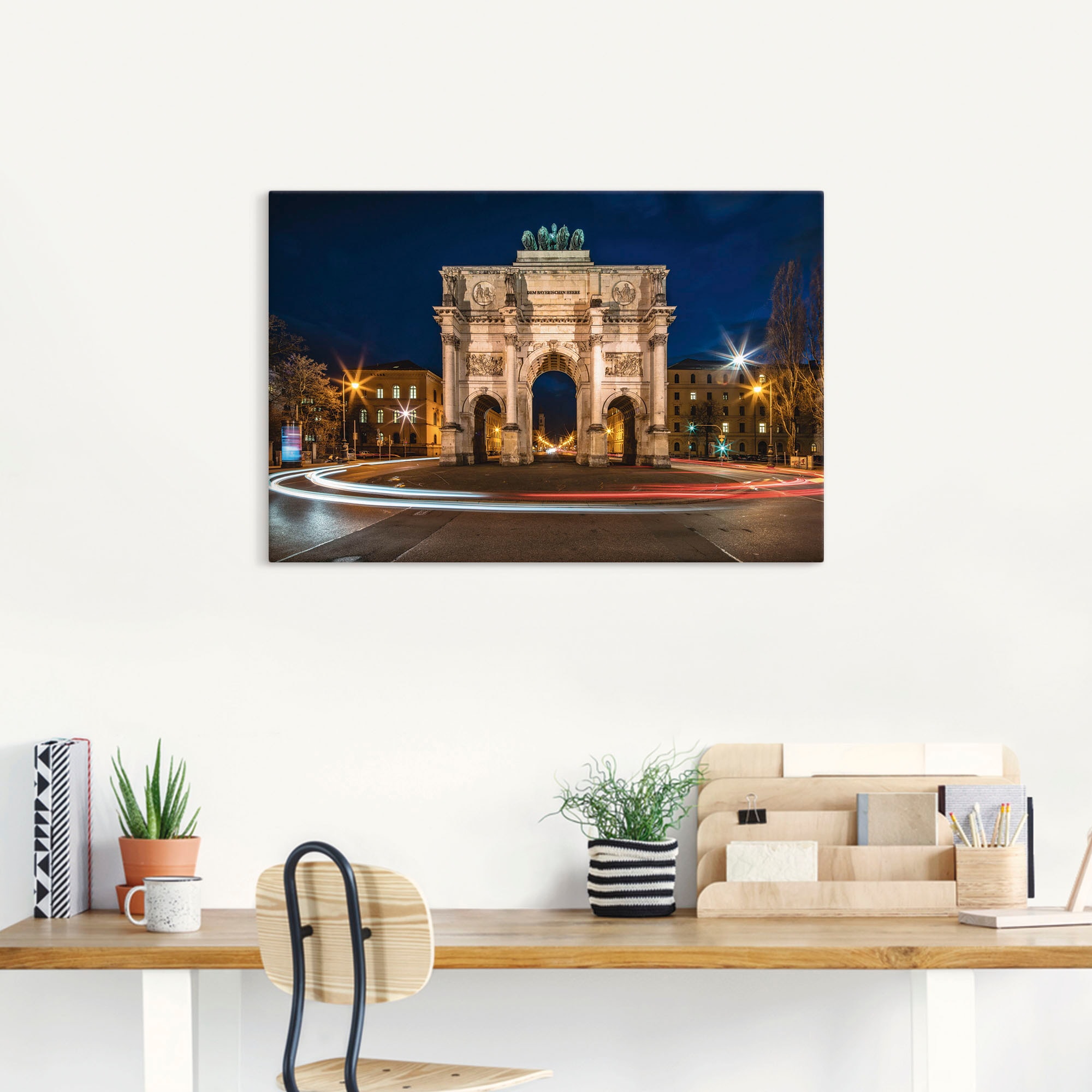 Artland Wandbild »Siegestor München, Deutschland«, Elemente der Architektur, (1 St.), als Alubild, Outdoorbild, Leinwandbild in verschied. Grössen