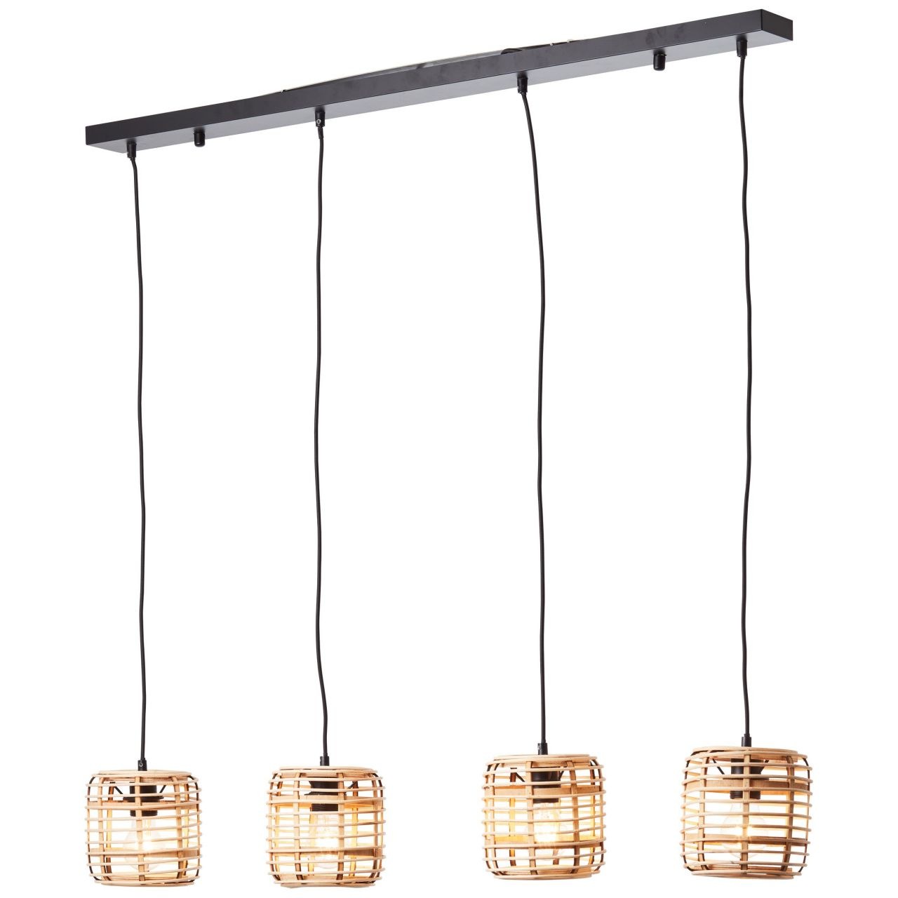 Image of Brilliant Leuchten Pendelleuchte »Crosstown«, E27, 1 St., 4flg holz hell/schwarz bei Ackermann Versand Schweiz