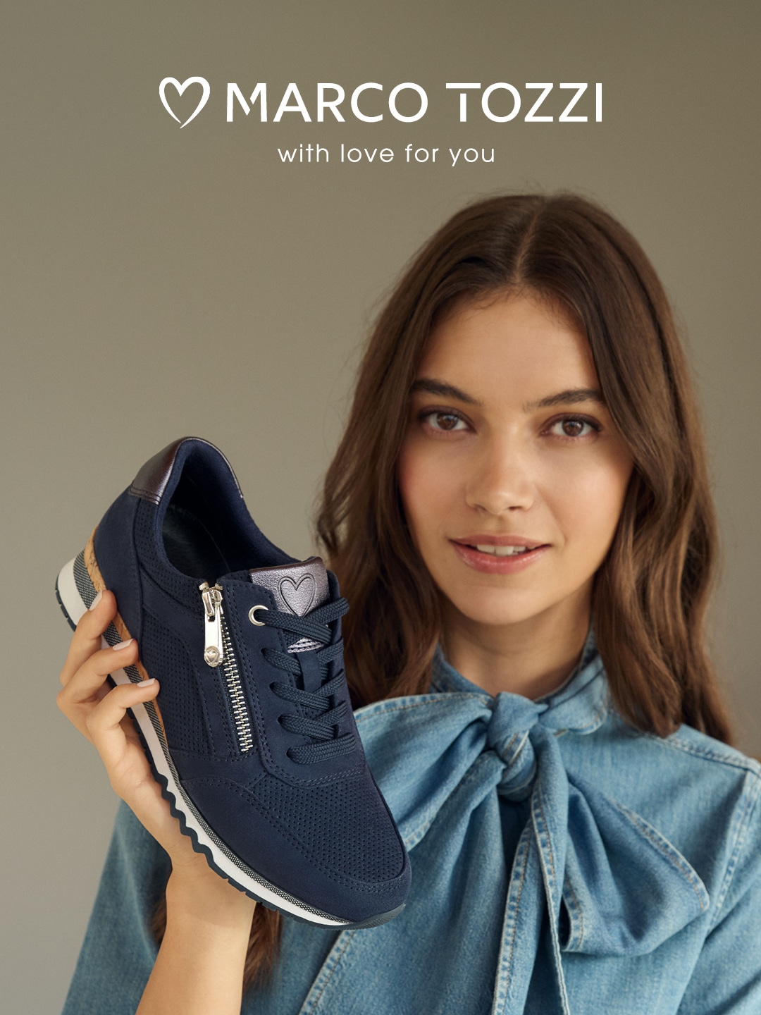 MARCO TOZZI Baskets compensées  , Freizeitschuh, Halbschuh, Schnürschuh in veganer Verarbeitung