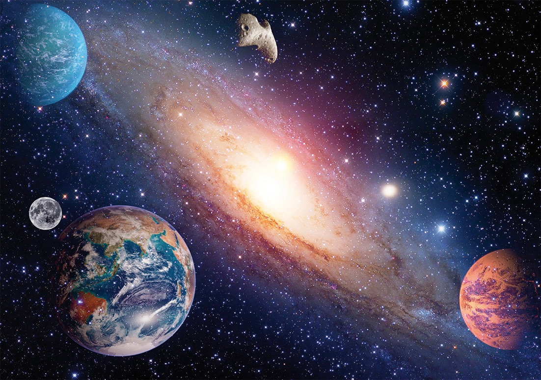 Image of Papermoon Fototapete »Solar System«, matt, Vlies, 5 Bahnen, 250 x 180 cm bei Ackermann Versand Schweiz