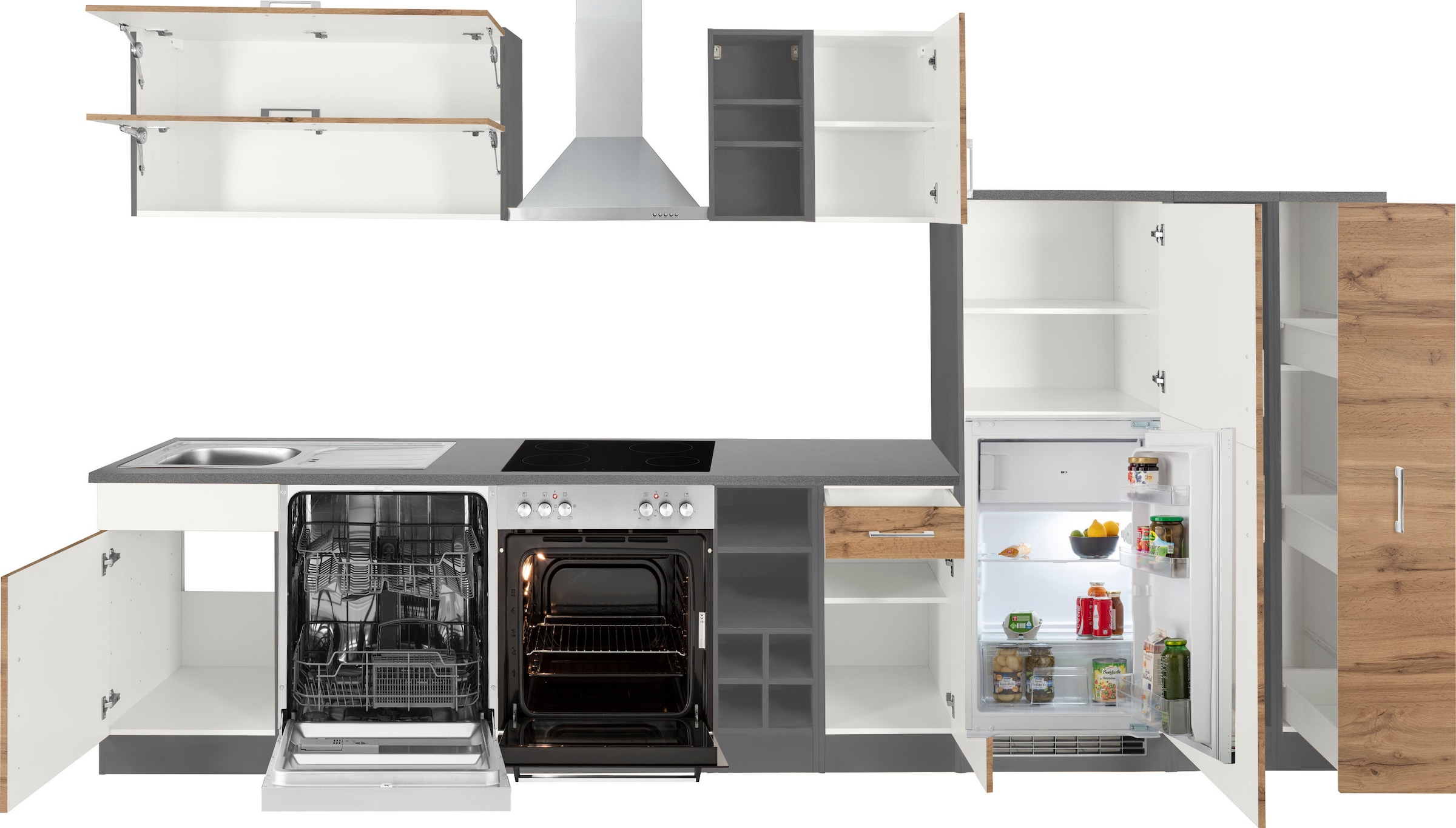 KOCHSTATION Kitchenette »KS-Colmar« sans appareils électriques, largeur 360 cm