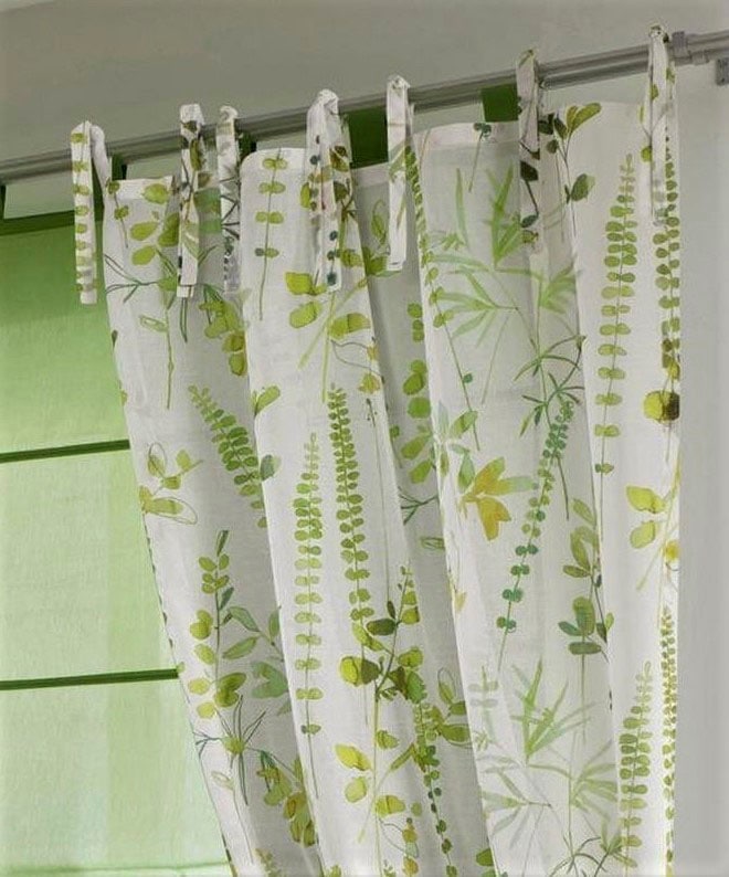 Kutti Vorhang »Jungle Schal«, (1 kaufen halbtransparent, St.), Gardine, bedruckt, Polyester