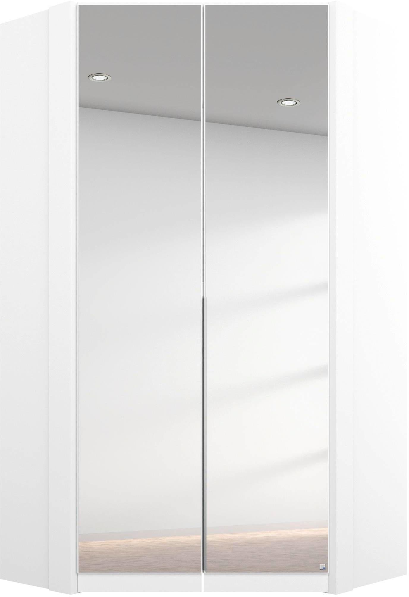 Image of rauch Eckkleiderschrank "Kleiderschrank Eckschrank Schrank Garderobe Ankleide MEMPHIS" Schenkelmass: 87x74 oder 119x106 cm, Höhe 210 cm, platzsparend, viel Stauraum, voll aufgelegter Spiegel MADE IN GERMANY