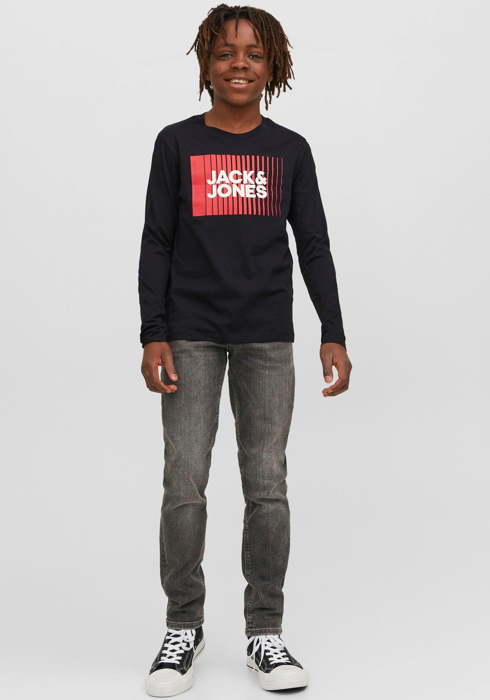 Jack & Jones Junior Langarmshirt »JJECORP LOGO TEE PLAY LS O-NECK NOOS JNR«