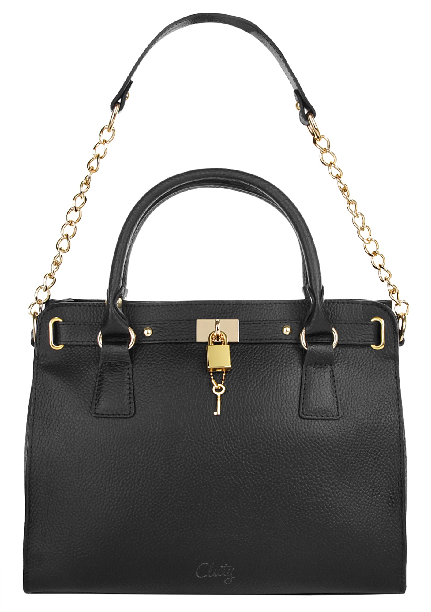 Image of Cluty Henkeltasche "CLUTY Damen echt Leder, Made in Italy" echt Leder, Made in Italy