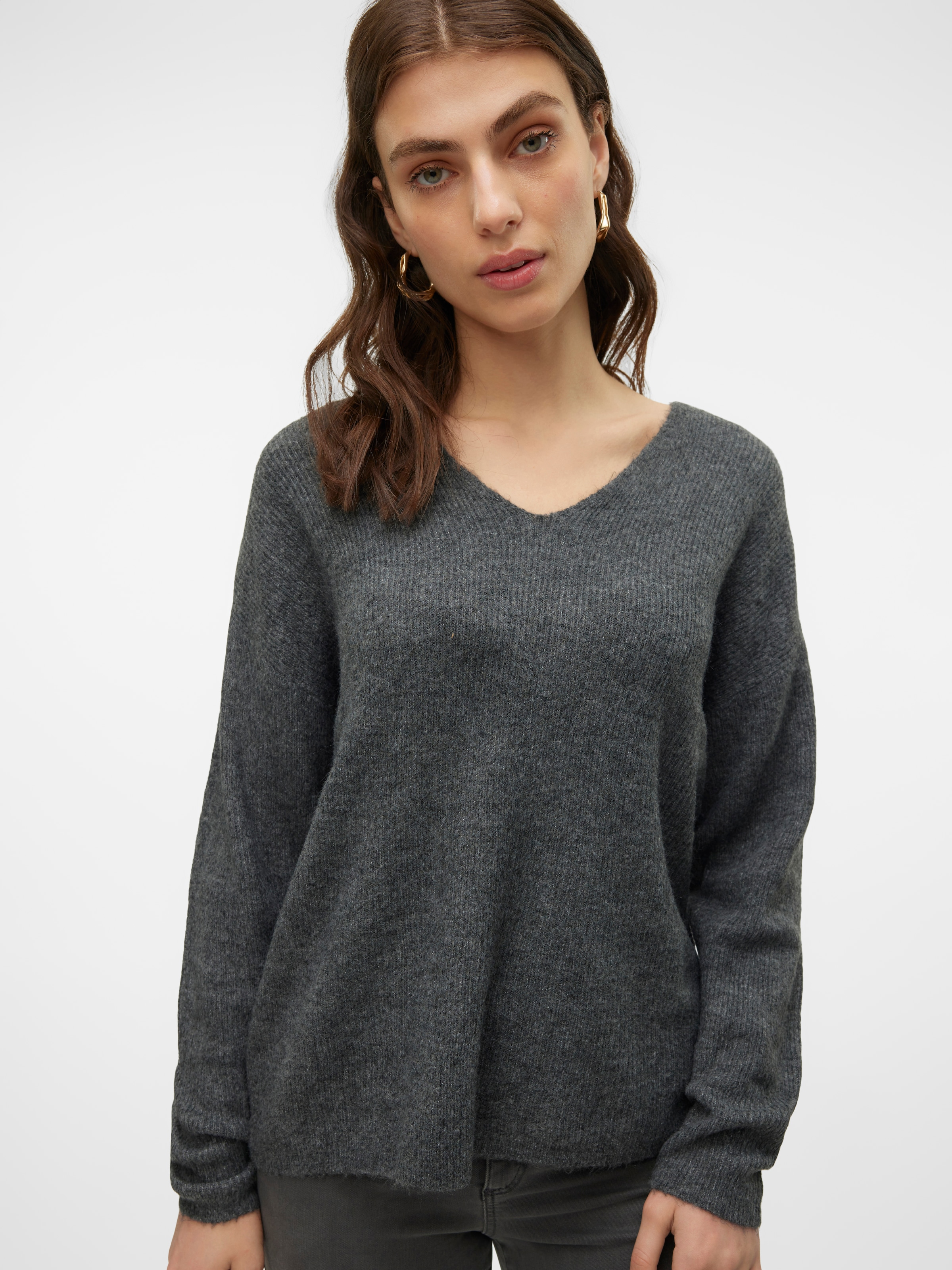 Vero Moda V-Ausschnitt-Pullover »VMCREWLEFILE LS V-NECK BLOUSE NOOS«