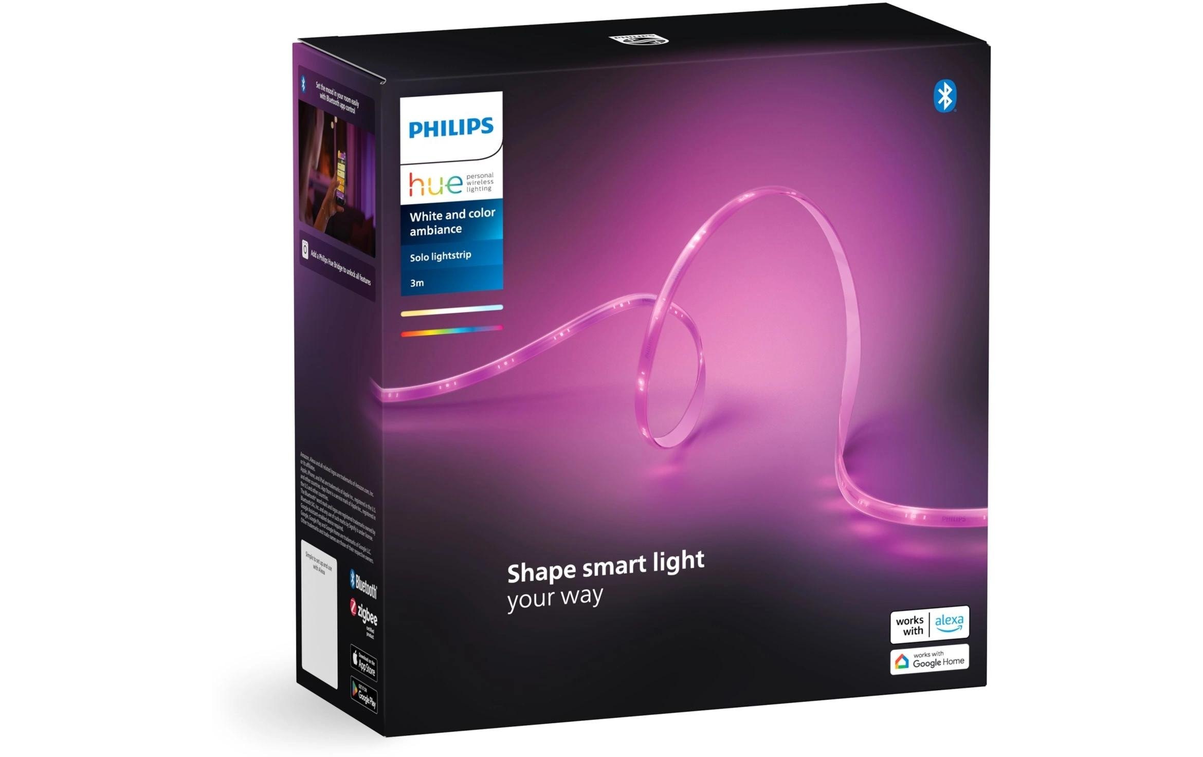 Philips Hue Smarte LED-Leuchte »Essential 3M 1 x Lightstrips 3m, 1x Netzteil, BT«