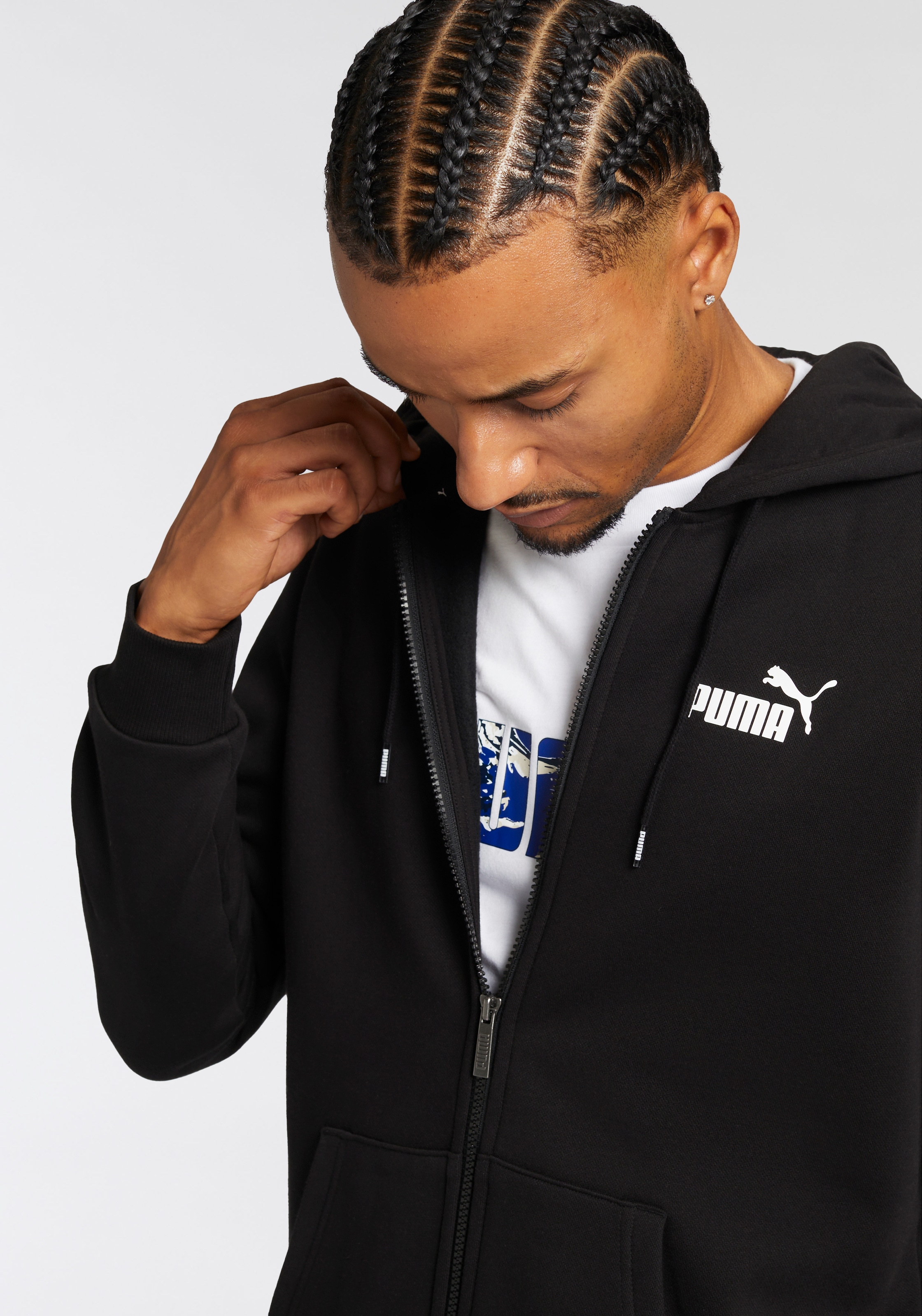 PUMA Kapuzensweatshirt »ESS SMALL LOGO FZ HOODIE FL«