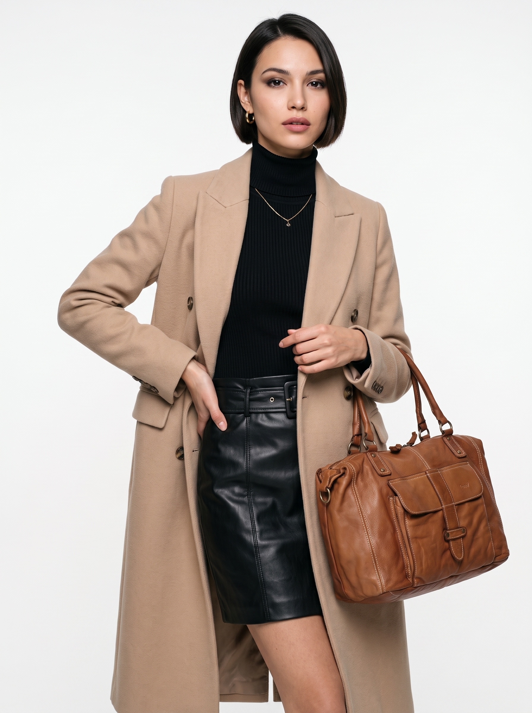 forty° Shopper echt Leder, Made in Italy