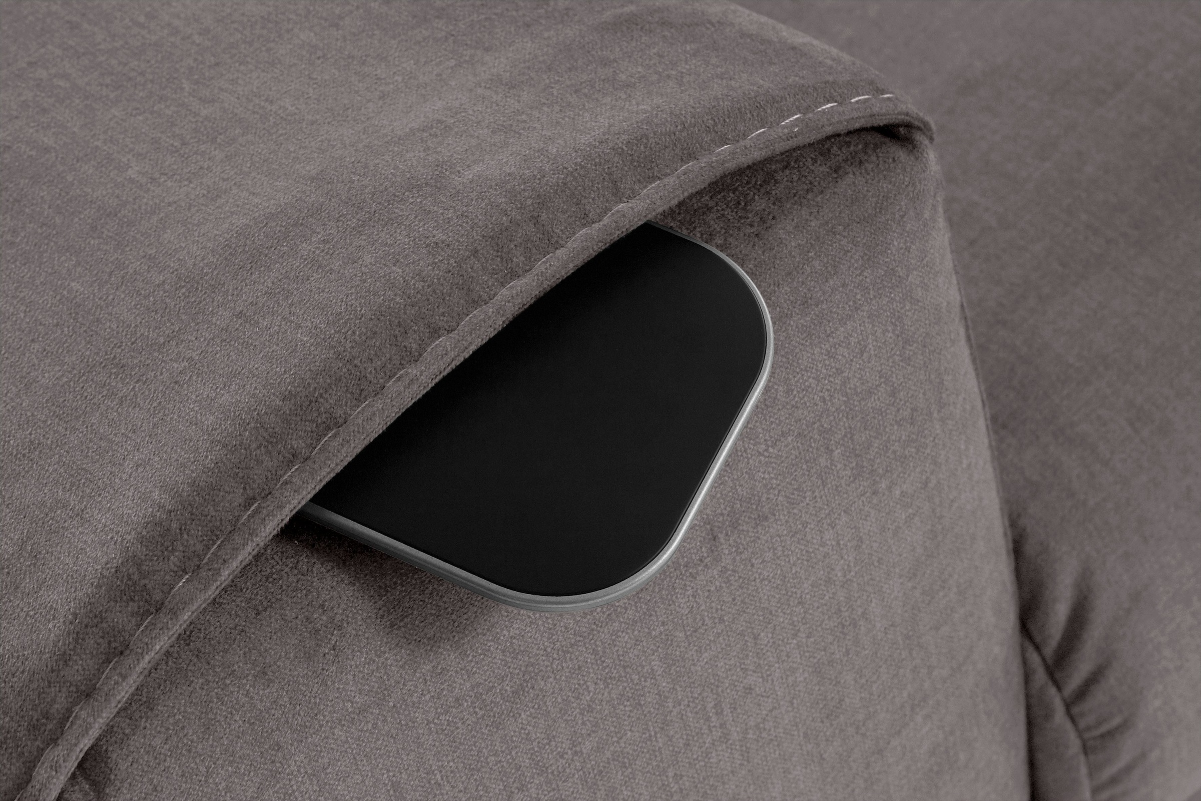 COTTA Polstergarnitur »Morven L-Form«, (Set), Set bestehend aus: Ecksofa mit Kopfteilverstellung & Hocker