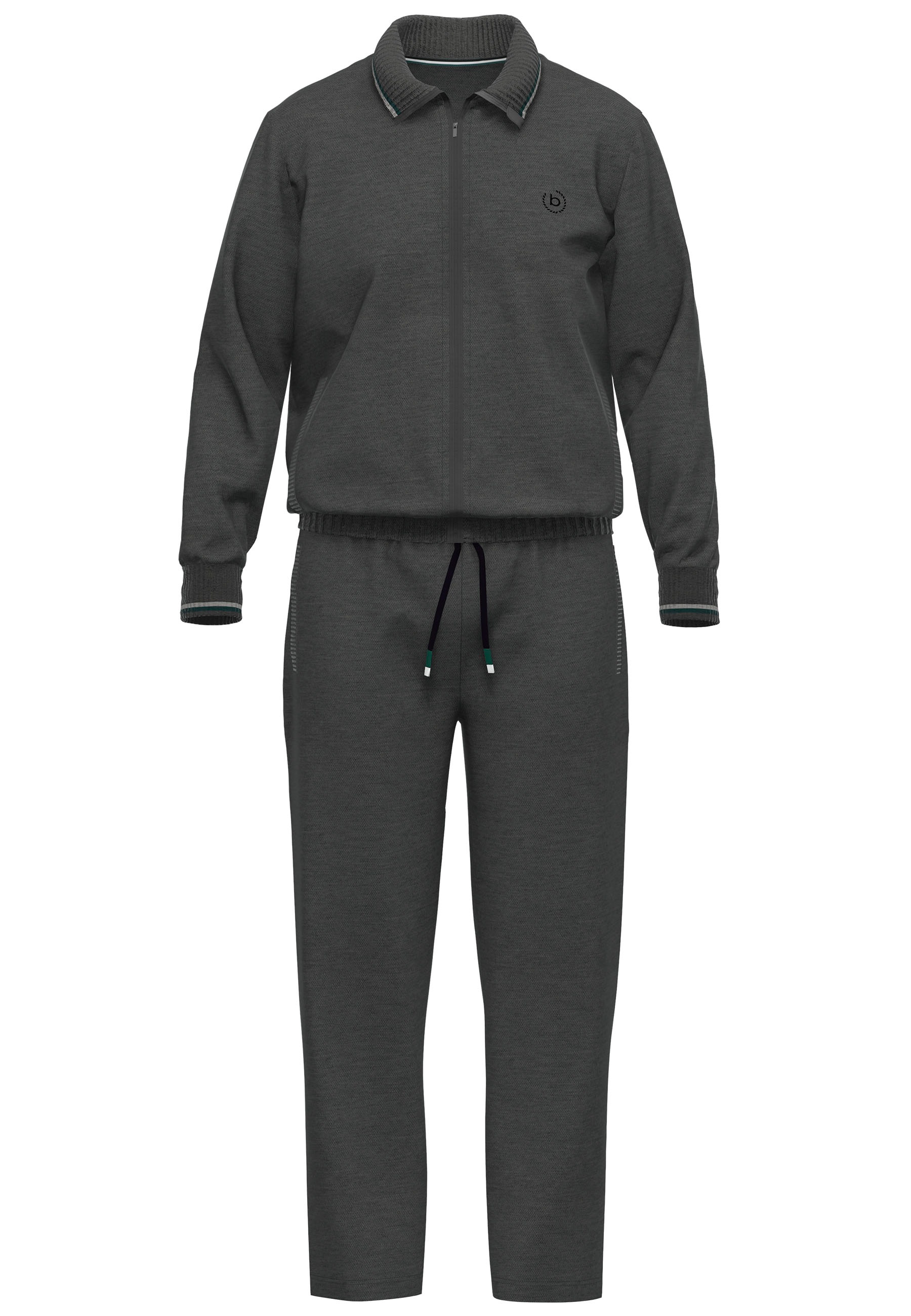 bugatti Loungeanzug »Bologna« 2 tlg. Langarm, lange Hose, mit Seitentaschen, mit Reissverschluss, bequem