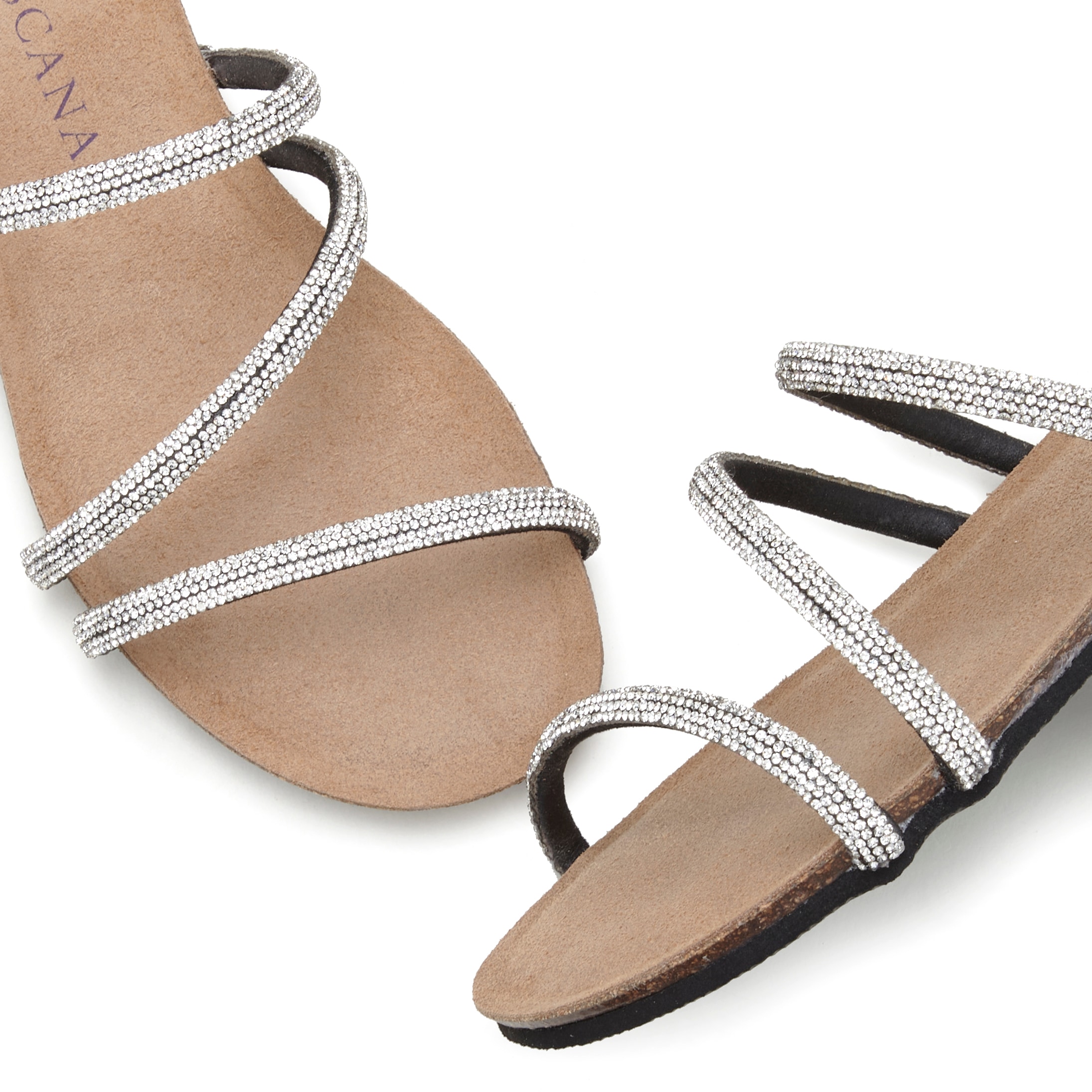 LASCANA Pantolette, Sandale, Mule, offener Schuh, hochwertiges Korkfussbett