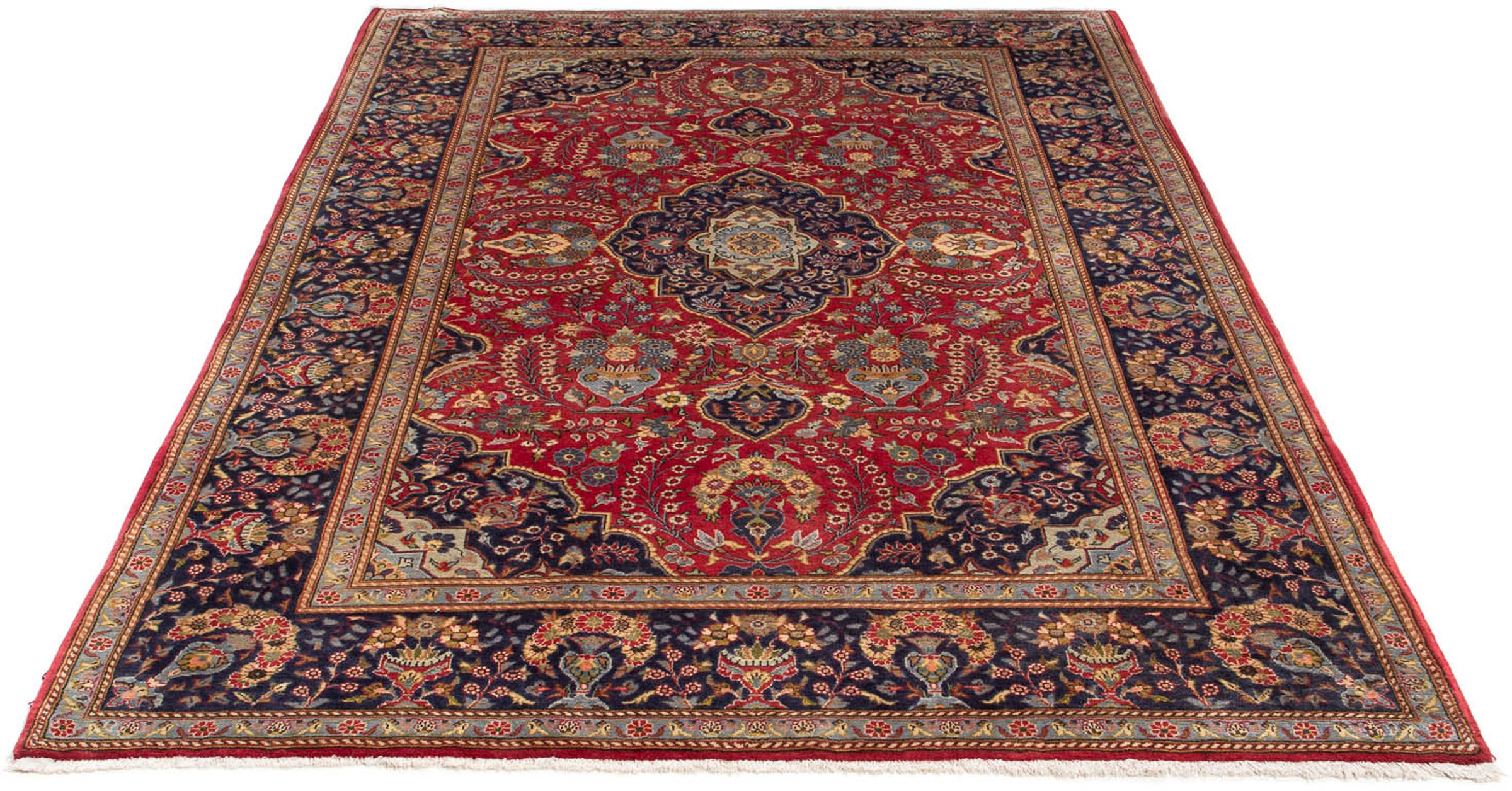 Image of morgenland Orientteppich »Perser - Keshan - 237 x 160 cm - rot«, rechteckig, 10 mm Höhe, Wohnzimmer, Handgeknüpft, Einzelstück mit Zertifikat bei Ackermann Versand Schweiz