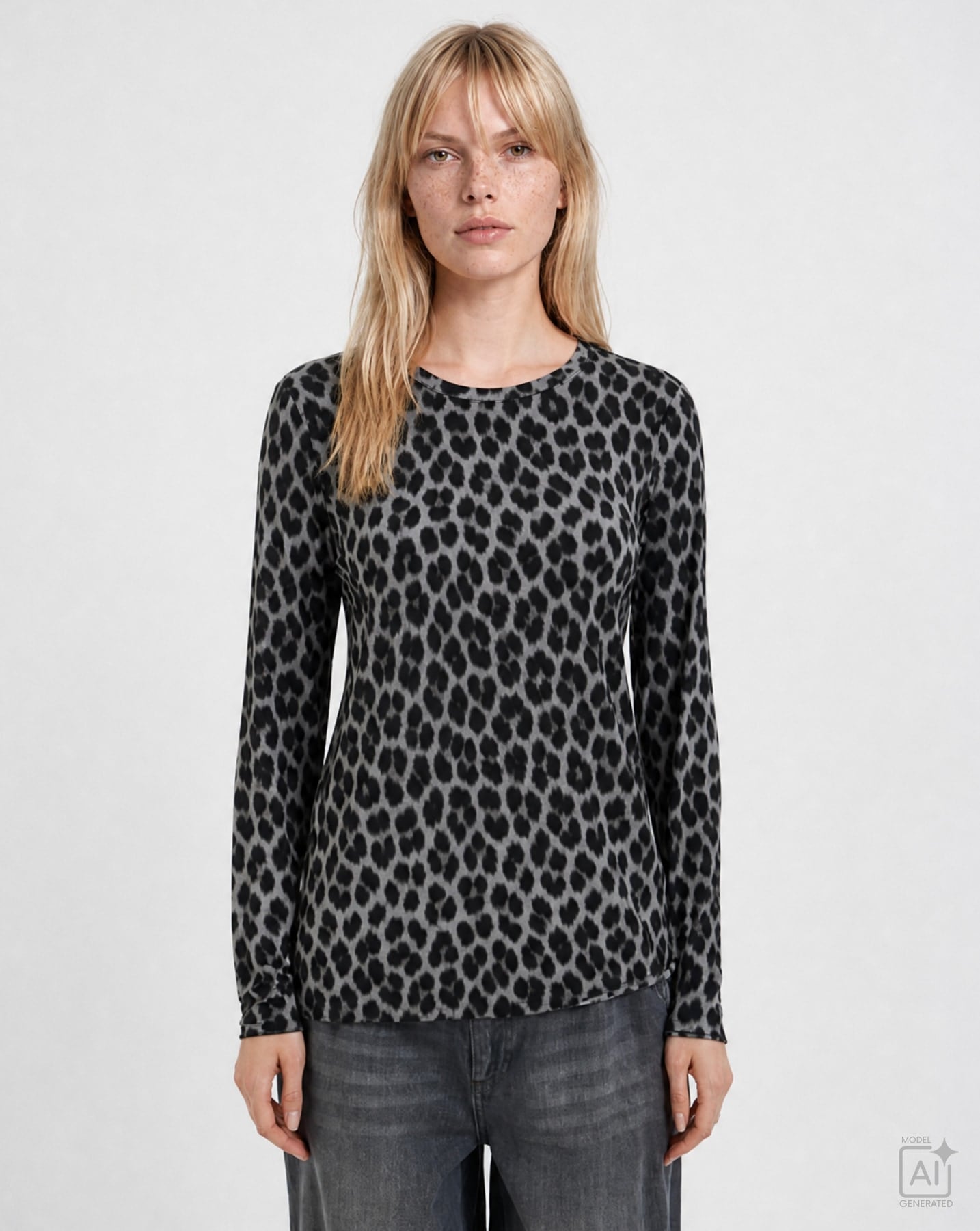 Smith & Soul T-shirt à manches longues avec imprimé intégral, mélange de modal