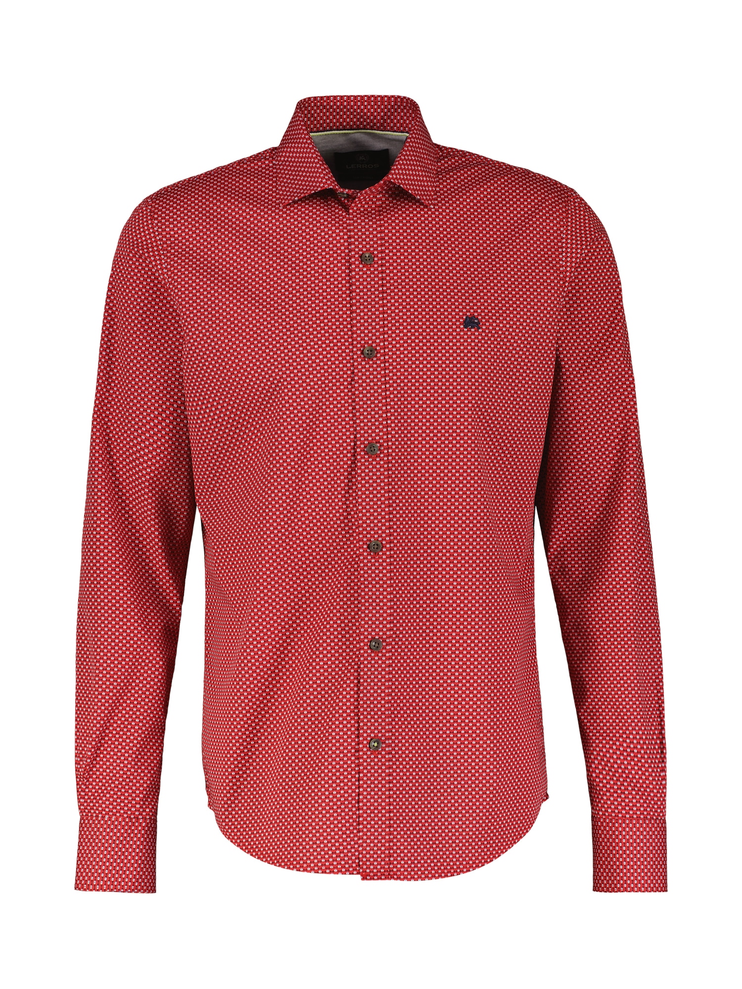 LERROS Chemise à manches longues »Modisches Hemd mit geometrischem Muster und Haifischkragen«