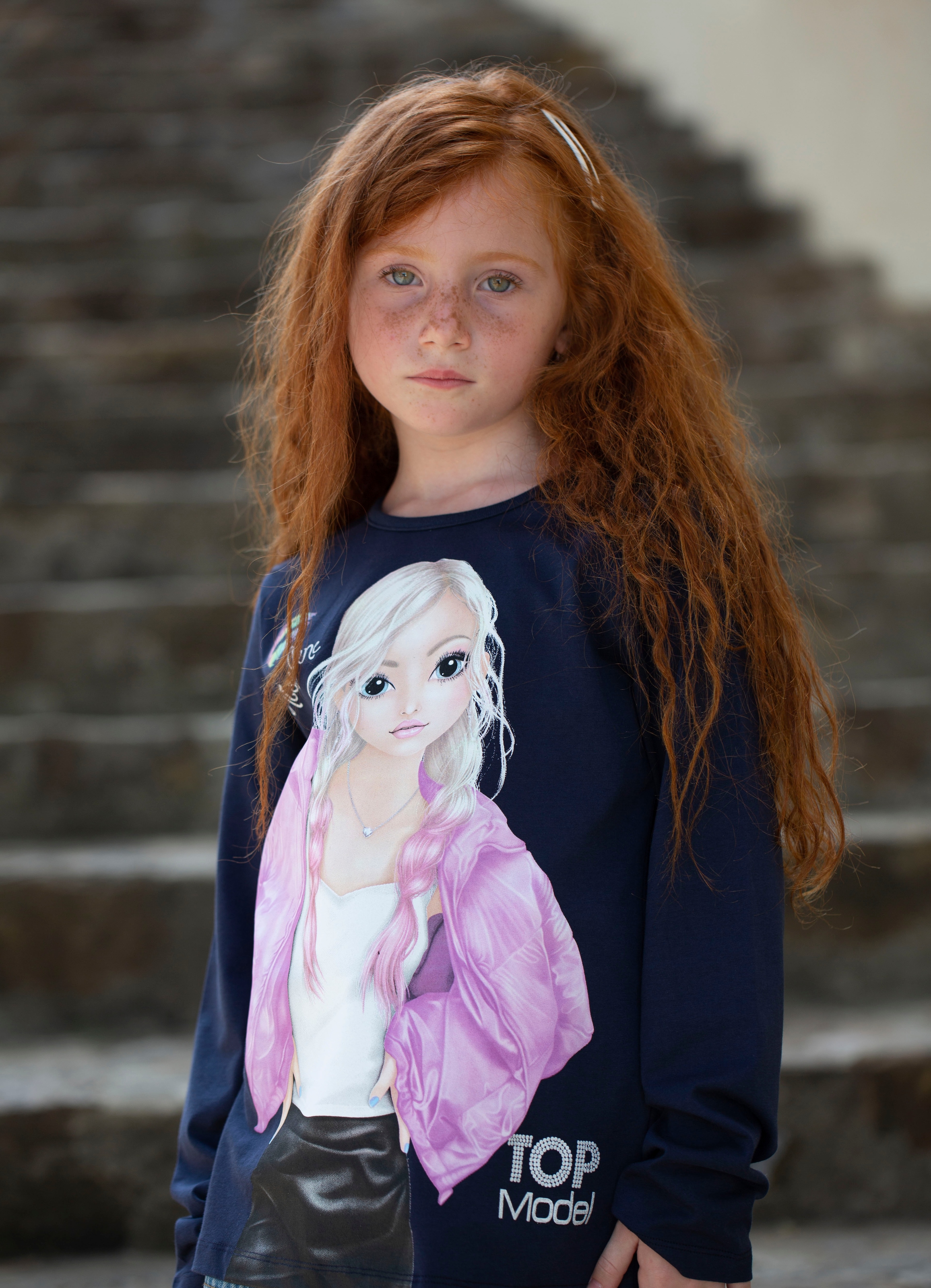 Image of TOPModel Langarmshirt "Topmodel" mit extra grossem, coolem Frontmotiv