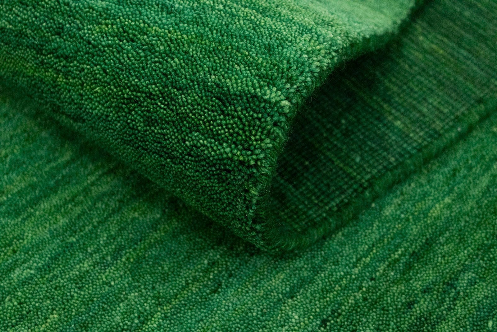 morgenland Wollteppich »Uni - Gabbeh Teppich - Softy«, rechteckig, 1,6 mm Höhe, Gabbeh Optik, Uni Farben, reine Wolle, sehr weicher Flor, Wohnzimmer