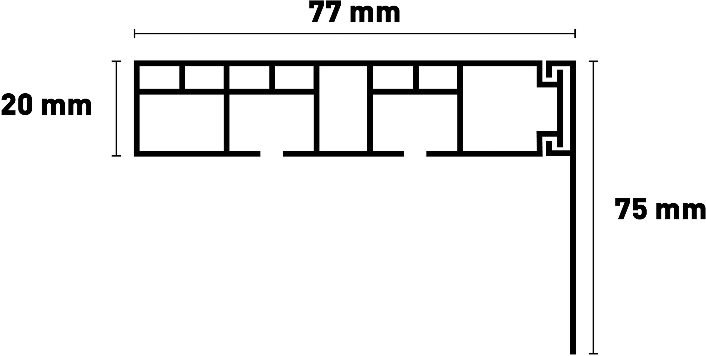 SN DECO GROUP Gardinenschiene »Vorhangschiene SH mit Blende«, 2 läufig-läufig, Fixmass