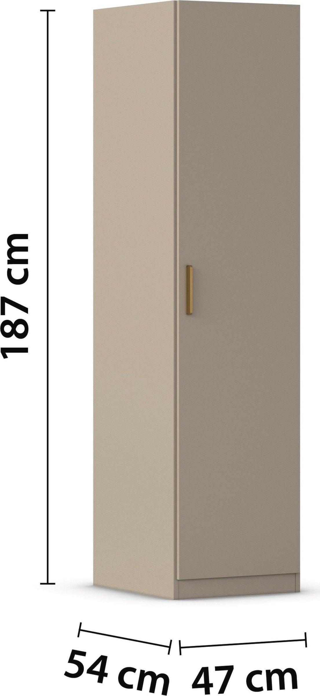 GOODproduct Armoires à vêtements »Schlafzimmer Garderobe Kinderzimmer WELTNEUHEIT ZELLARA by rauch-ONE« PATENTIERTES SCHNELLMONTAGESYSTEM Griff Goldfarben MADE IN GERMANY