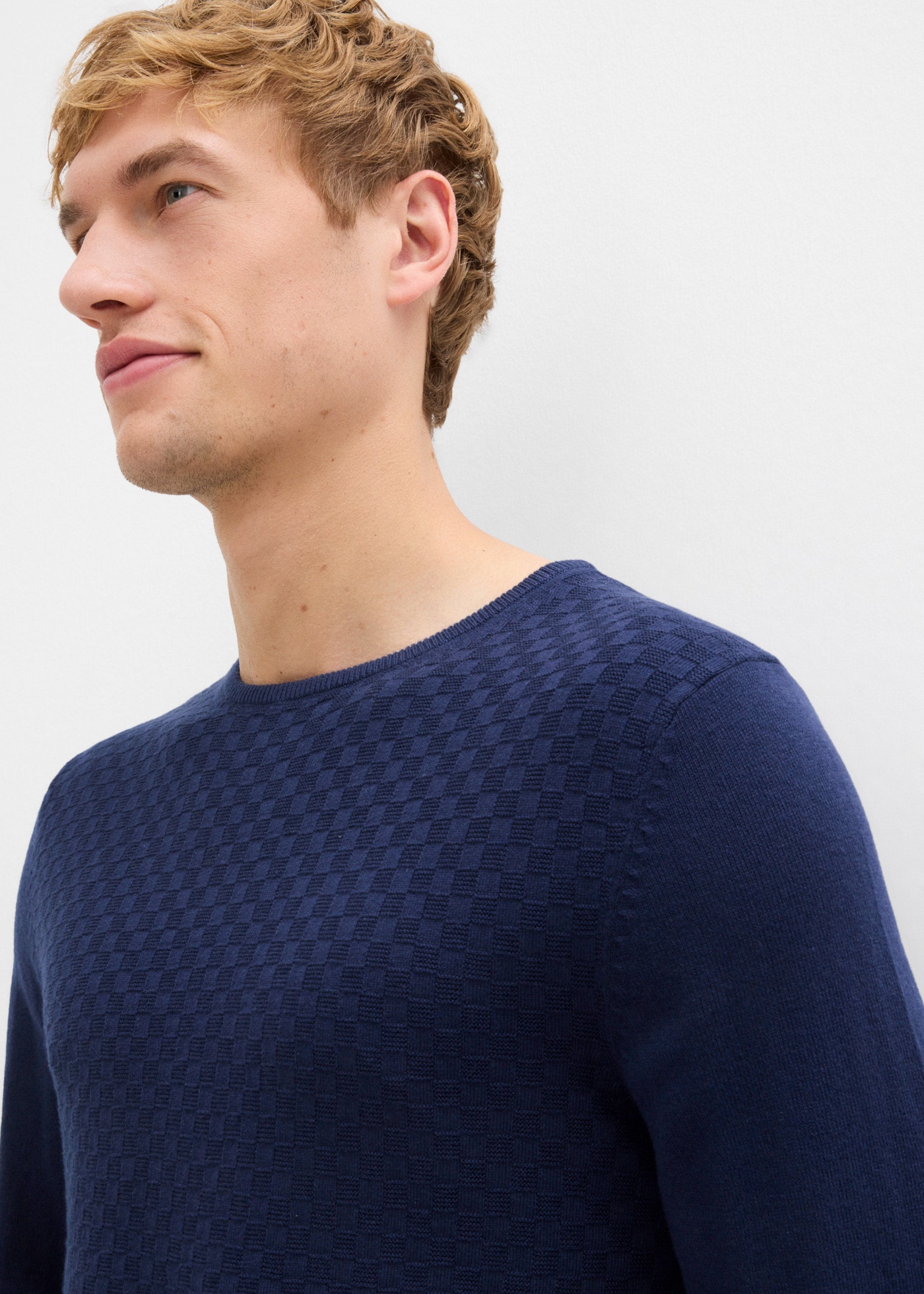 bonprix Strickpullover Regular Fit, aus Baumwolle und Wolle, eleganter Stil