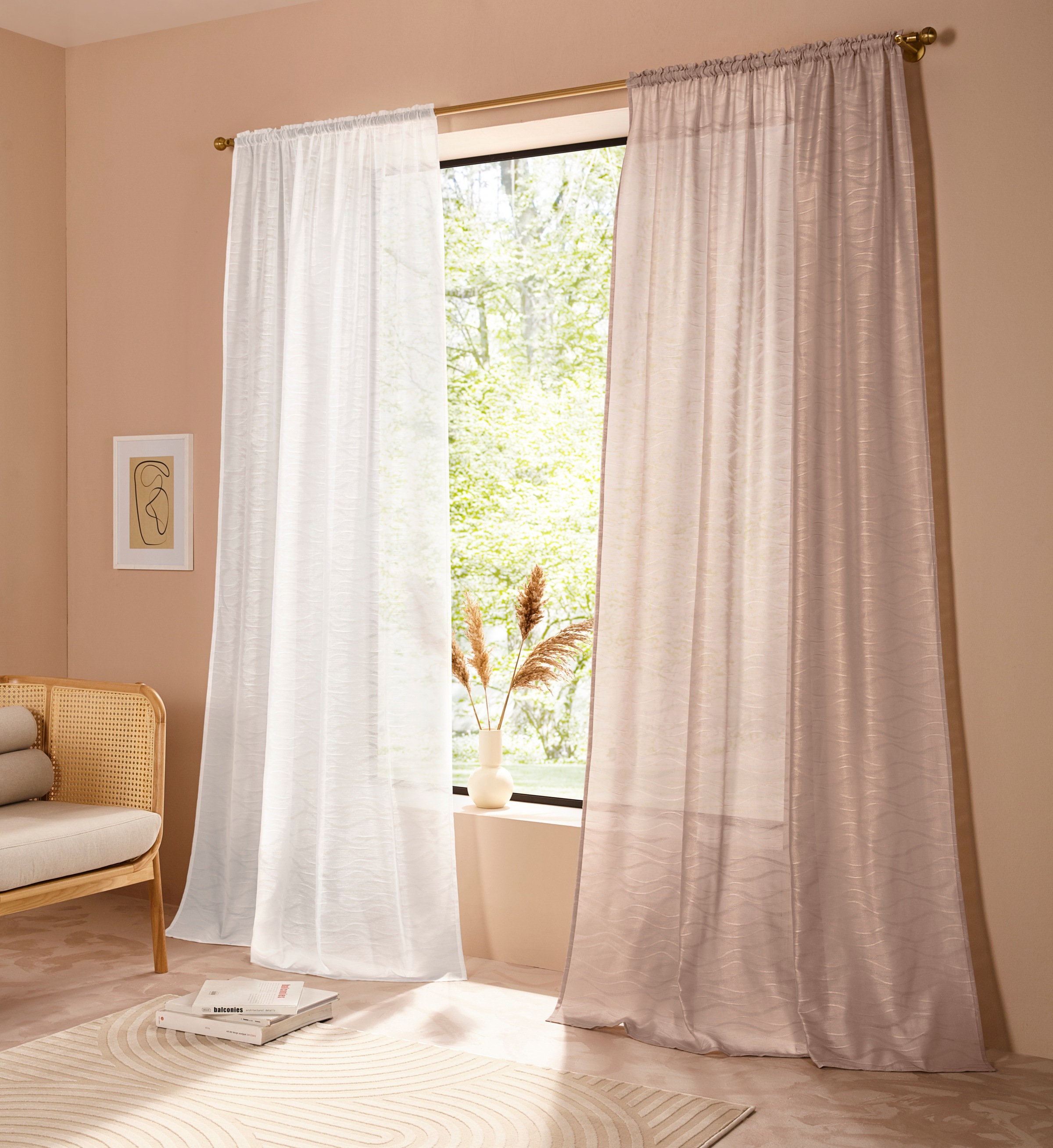 Image of LeGer Home by Lena Gercke Gardine »Zeyra«, (1 St.), halbtransparent, gewebt, Baumwolloptik, verschiedene Grössen bei Ackermann Versand Schweiz