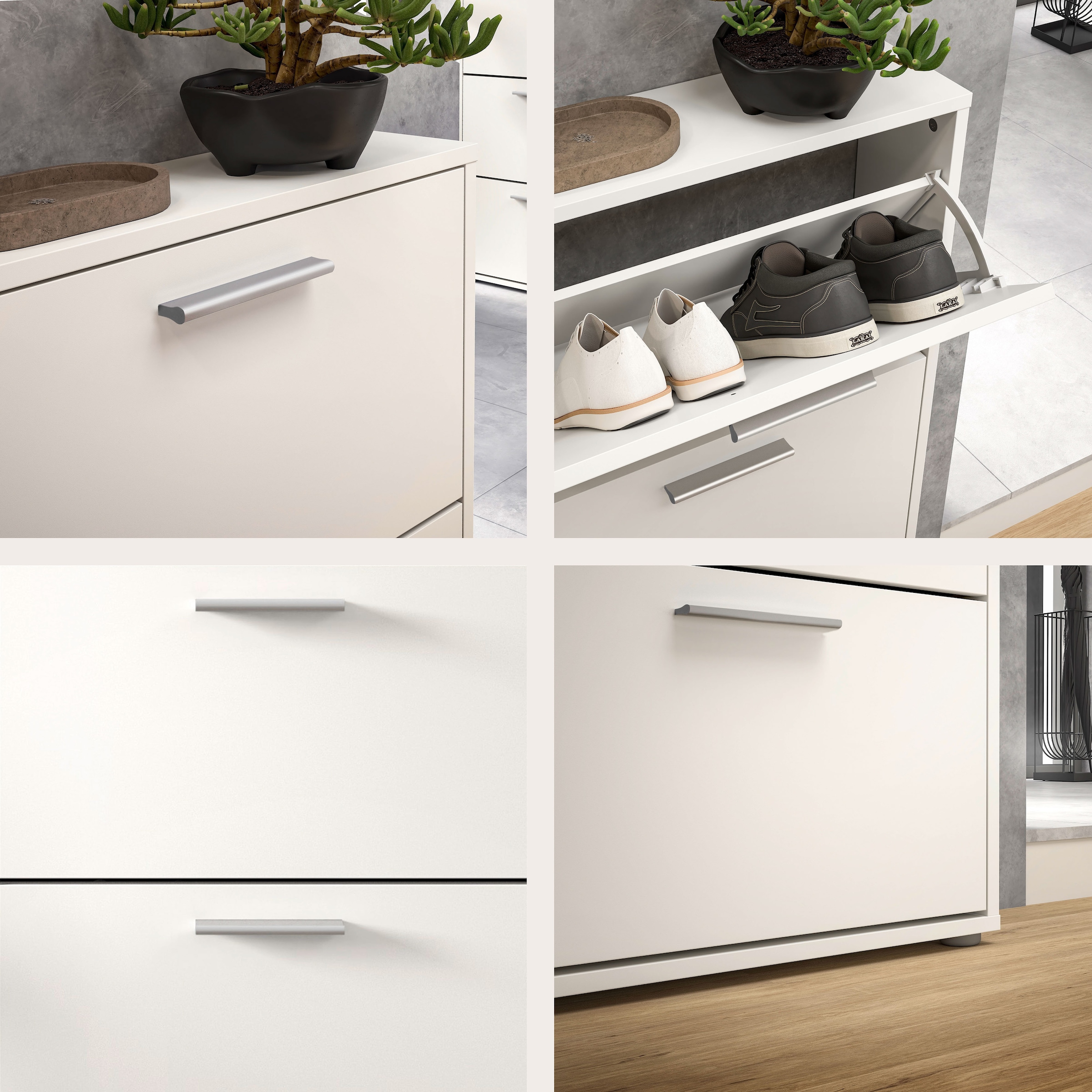 HBZ Basculeur de chaussures »Sam Schuhkipper, Schuhschrank BxHxT 59x103x17 cm« 1 cuis tlg. Schuhkipper, Schuhschrank mit 3 Klappen, BxHxT 59x103x17cm